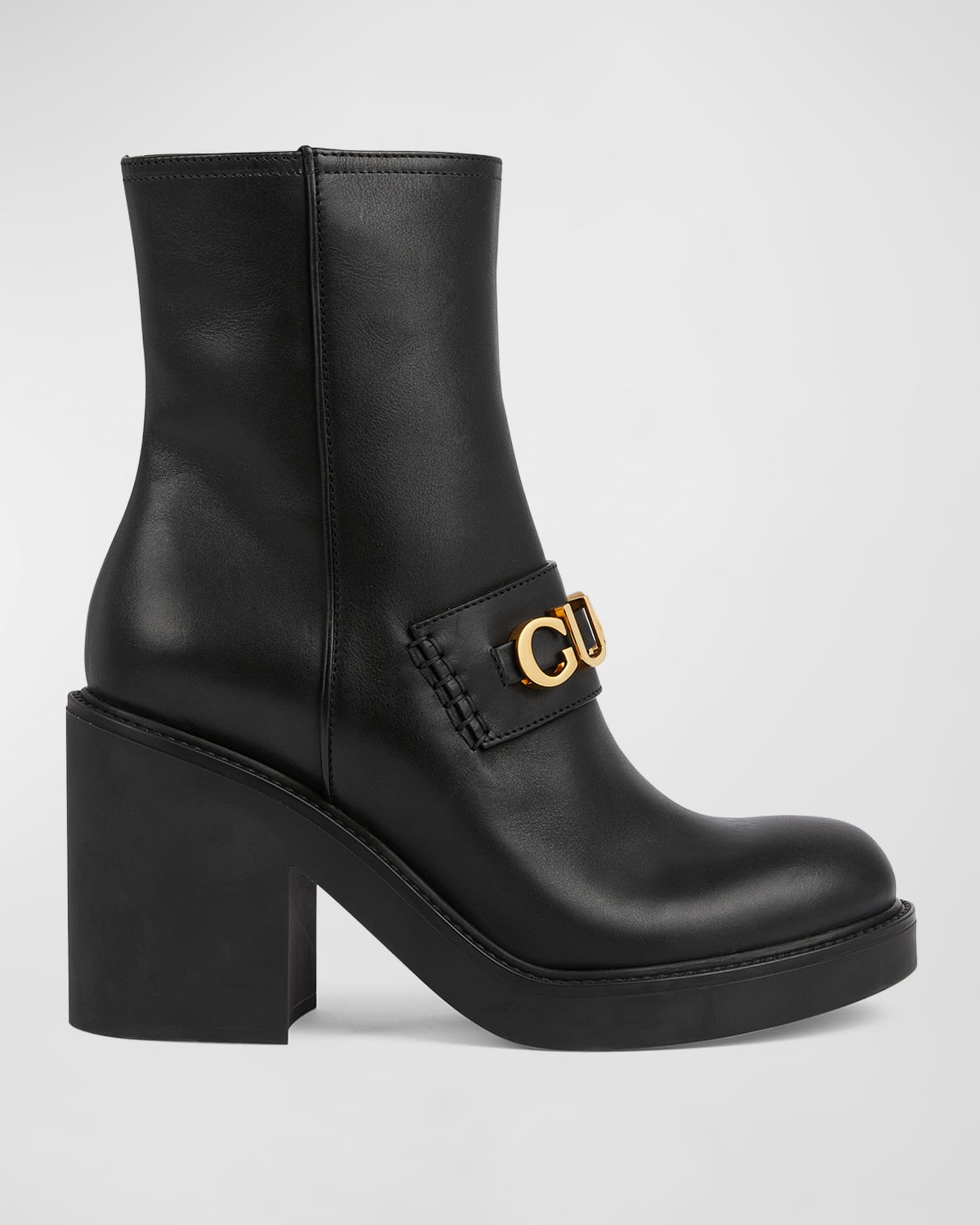 Gucci leather booties top
