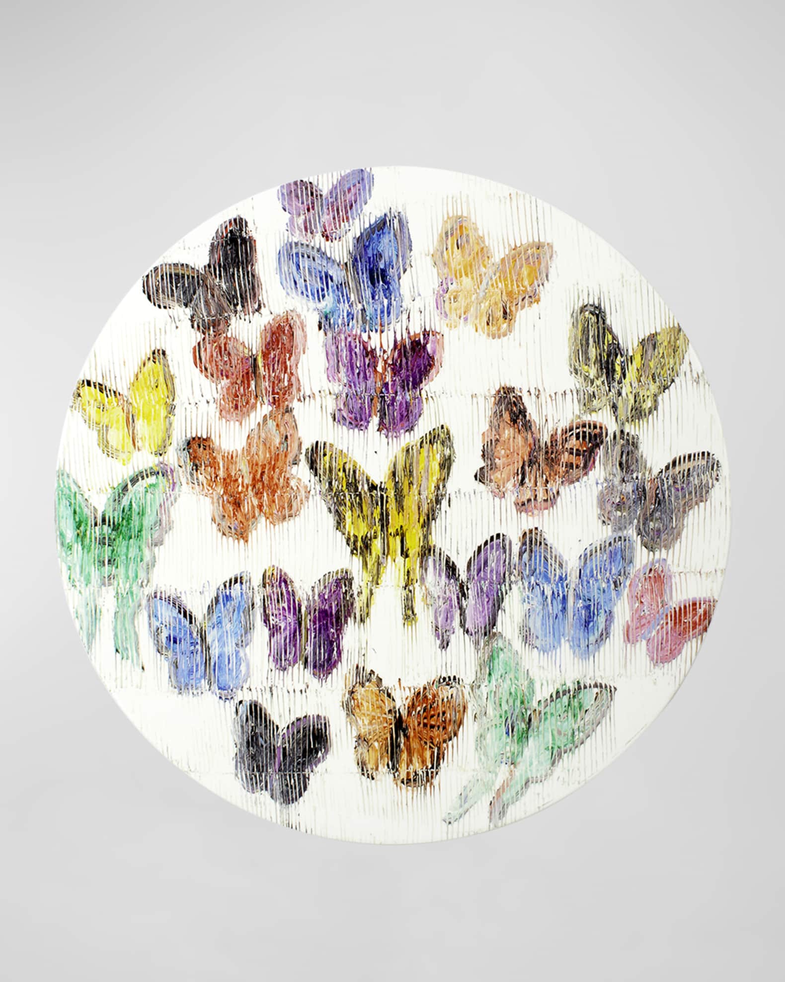 Spring Butterflies Lacquer Placemat, 15"Dia  0
