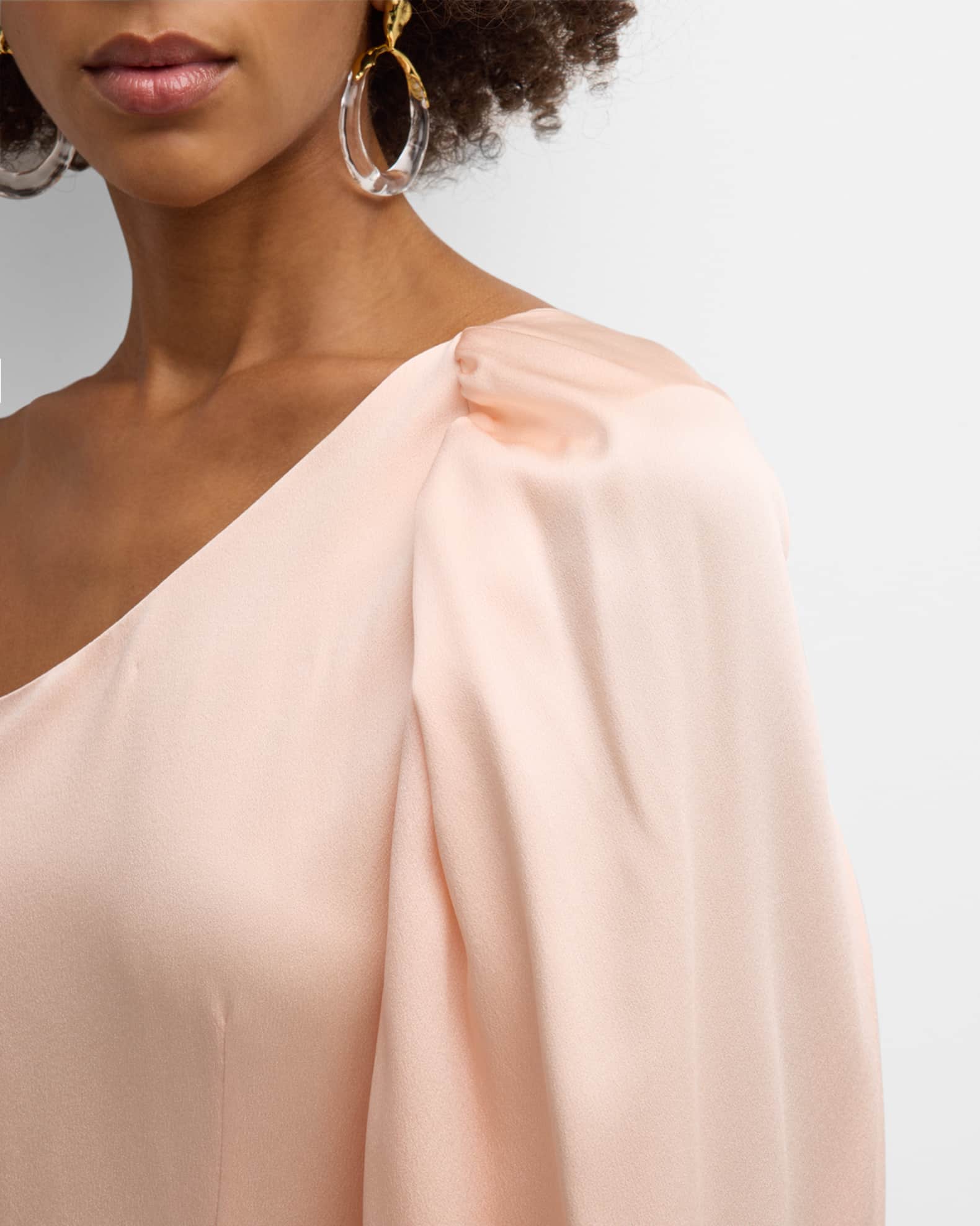 Stanley One Shoulder Puff Sleeve Dress