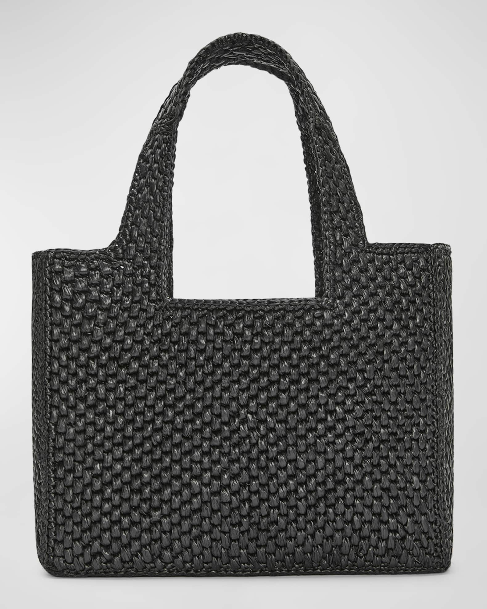 Loewe x Paula's Ibiza Font Logo Small Tote Bag in Raffia