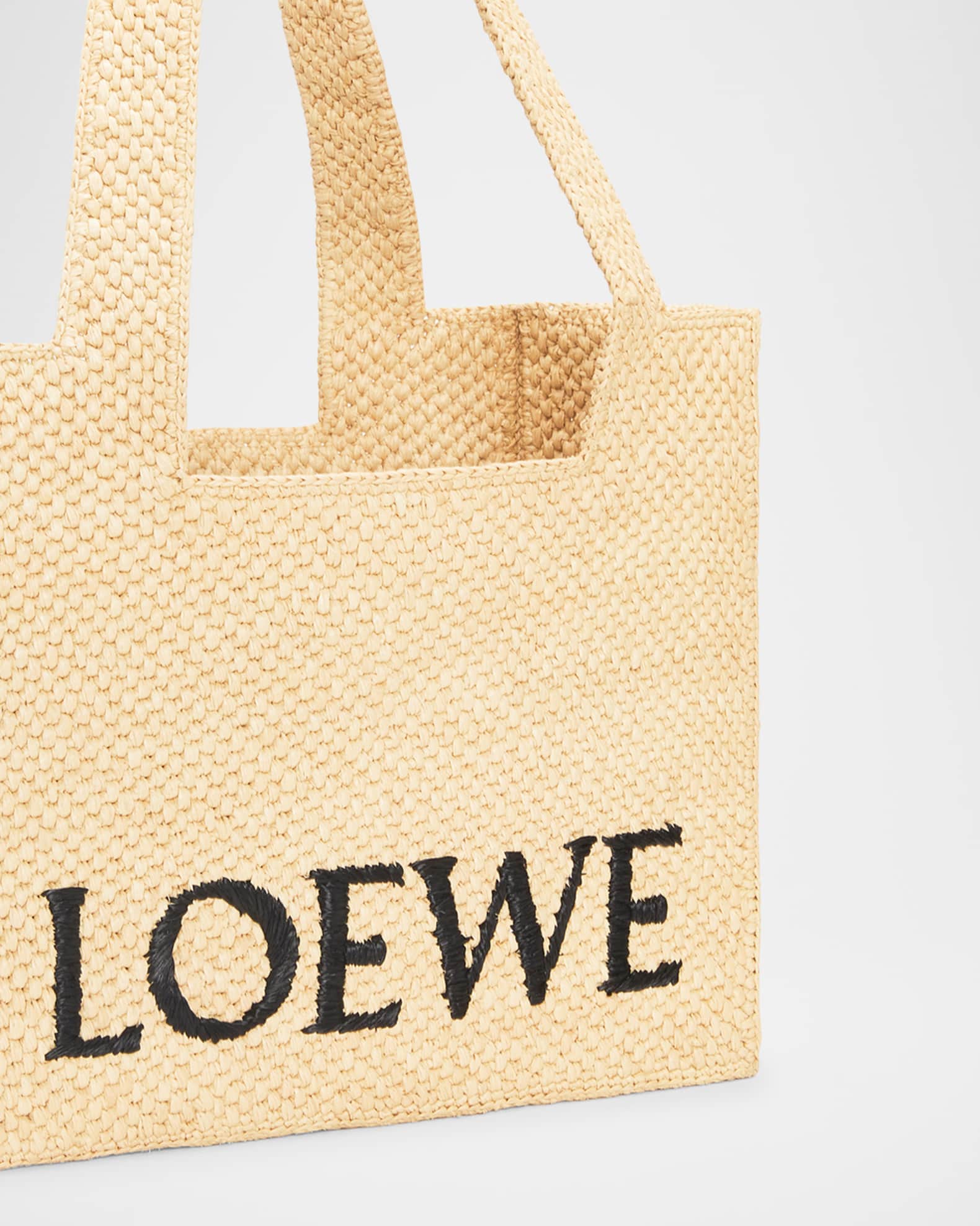 LOEWE◆Paula's Ibiza ロゴ ラフィア トートショルダーバッグ LOEWE LOEWE x Paula's Ibiza Large Logo Raffia Tote Bag