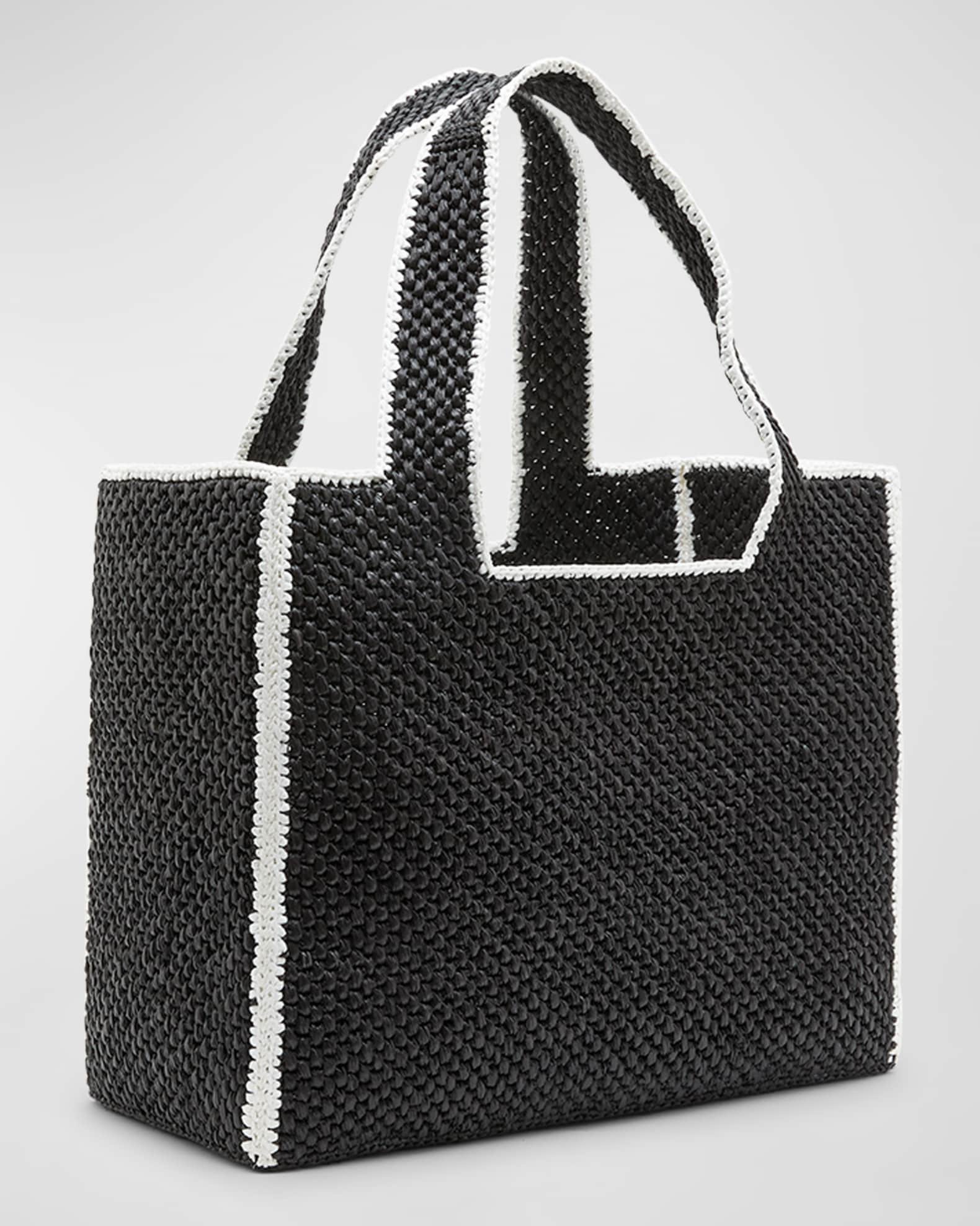 x Paula's Ibiza Font Logo Large Tote Bag in Raffia | Neiman x Paula's Ibiza Font Logo Large Tote Bag in Raffia | Neiman