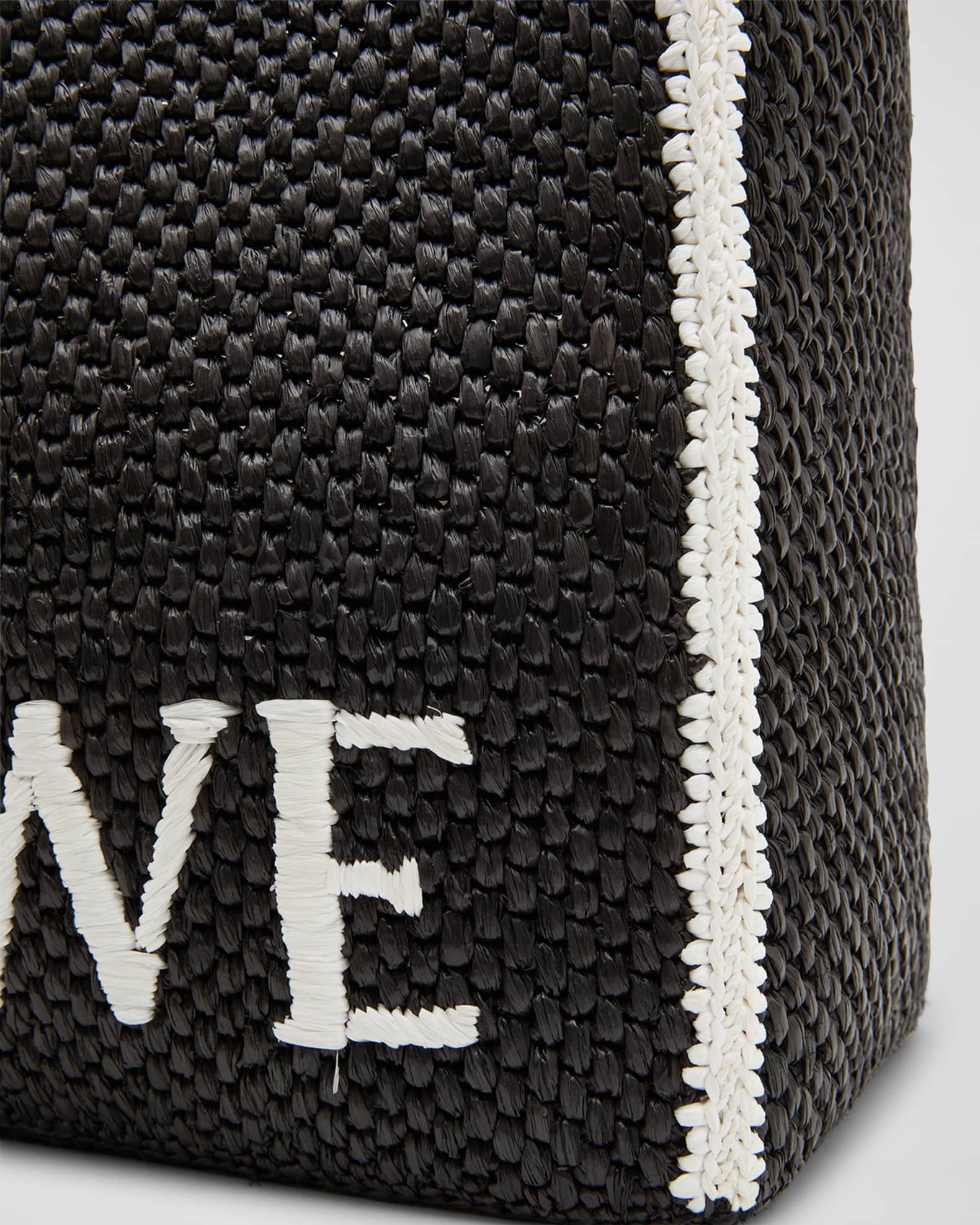 x Paula's Ibiza Font Logo Large Tote Bag in Raffia | Neiman