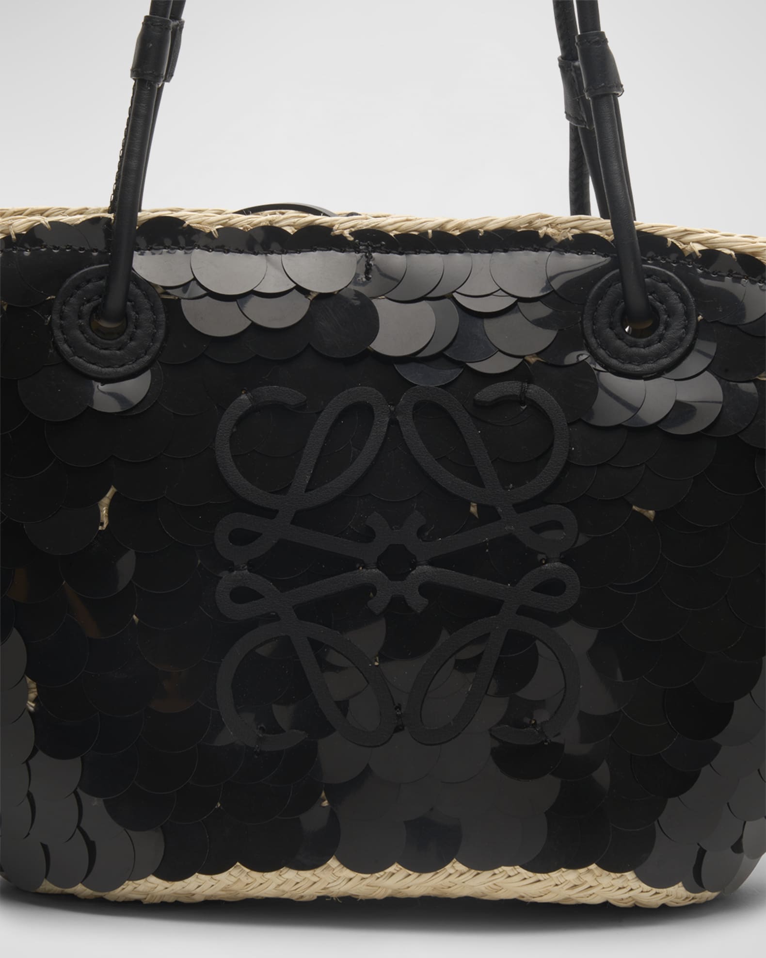 Loewe x Paula's Ibiza Anagram Small Sequins Basket Shoulder Bag