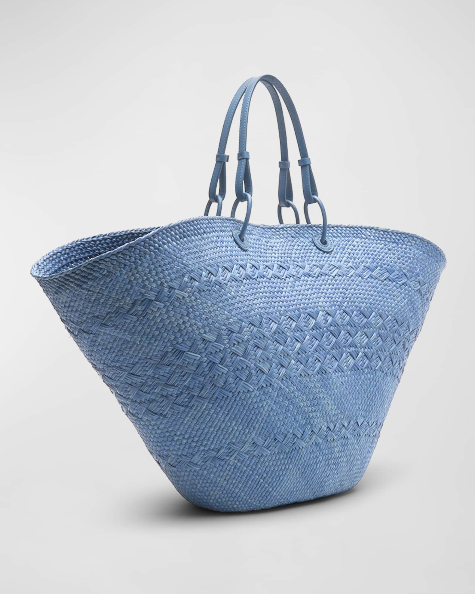 Loewe Paula's Ibiza Anagram Woven Bucket Bag in Blue for Men