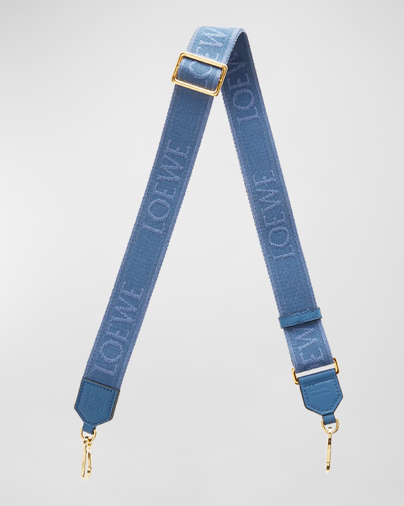 Paulas Ibiza Jacquard Shoulder Strap in Blue - Loewe