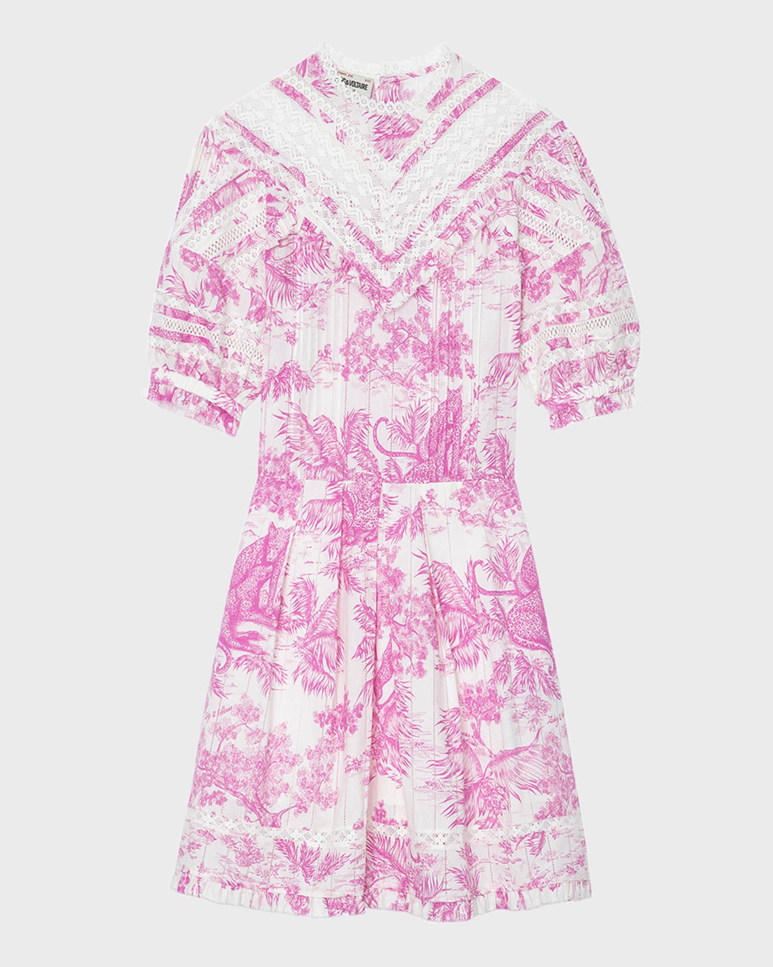 Zadig & Voltaire Rozy Toile De Jouy Mini Dress Neiman Marcus