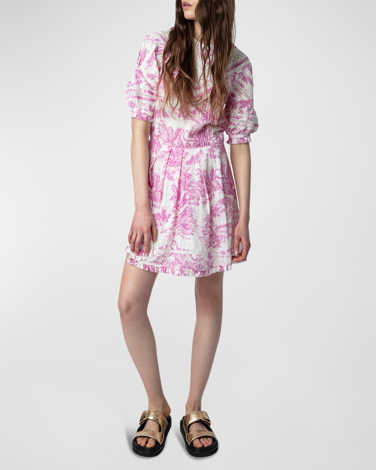 Zadig & Voltaire Rozy Toile De Jouy Mini Dress Neiman Marcus