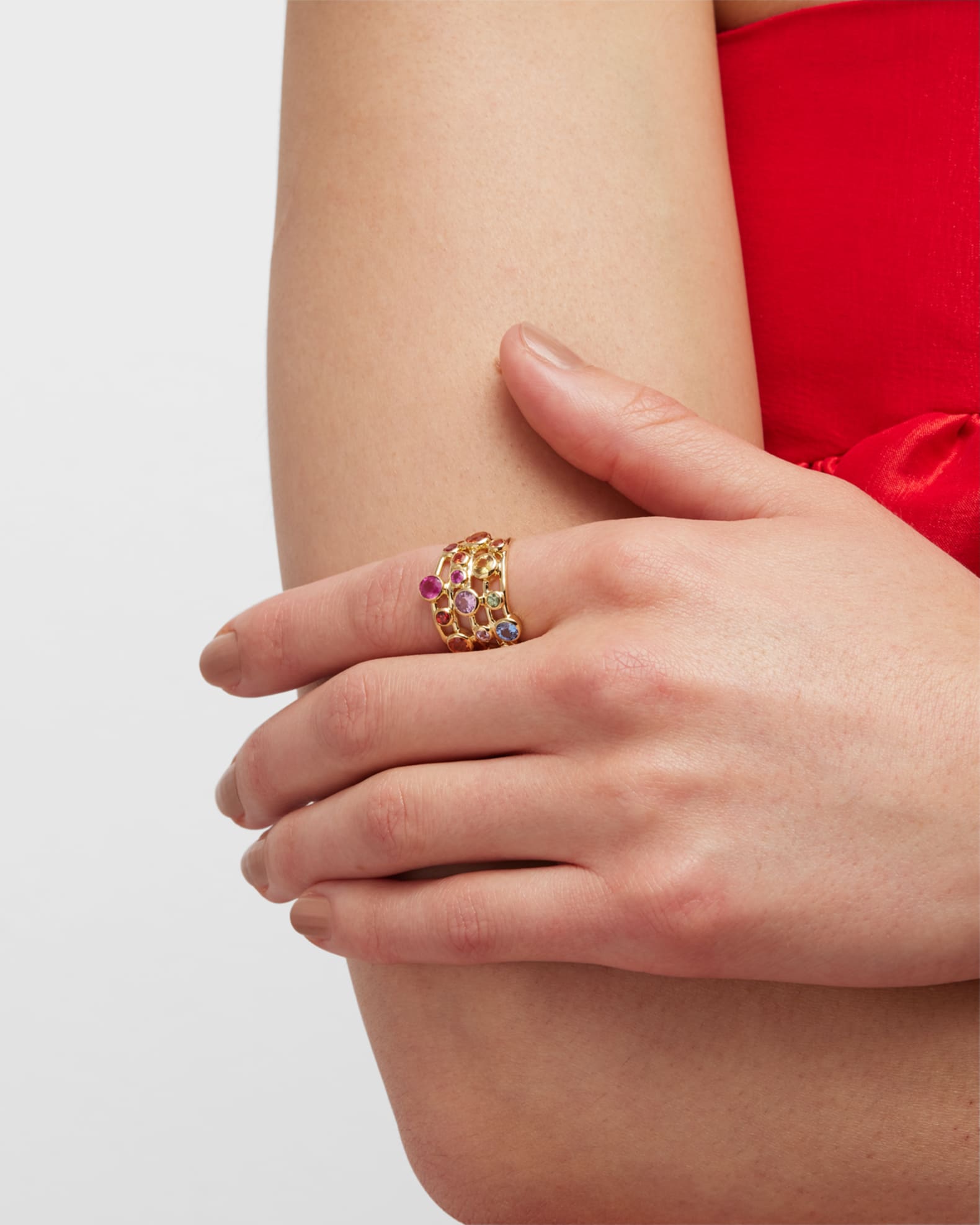 Ippolita 18K Lollipop Constellation Ring in Sapphire Rainbow Size 7 Neiman Marcus