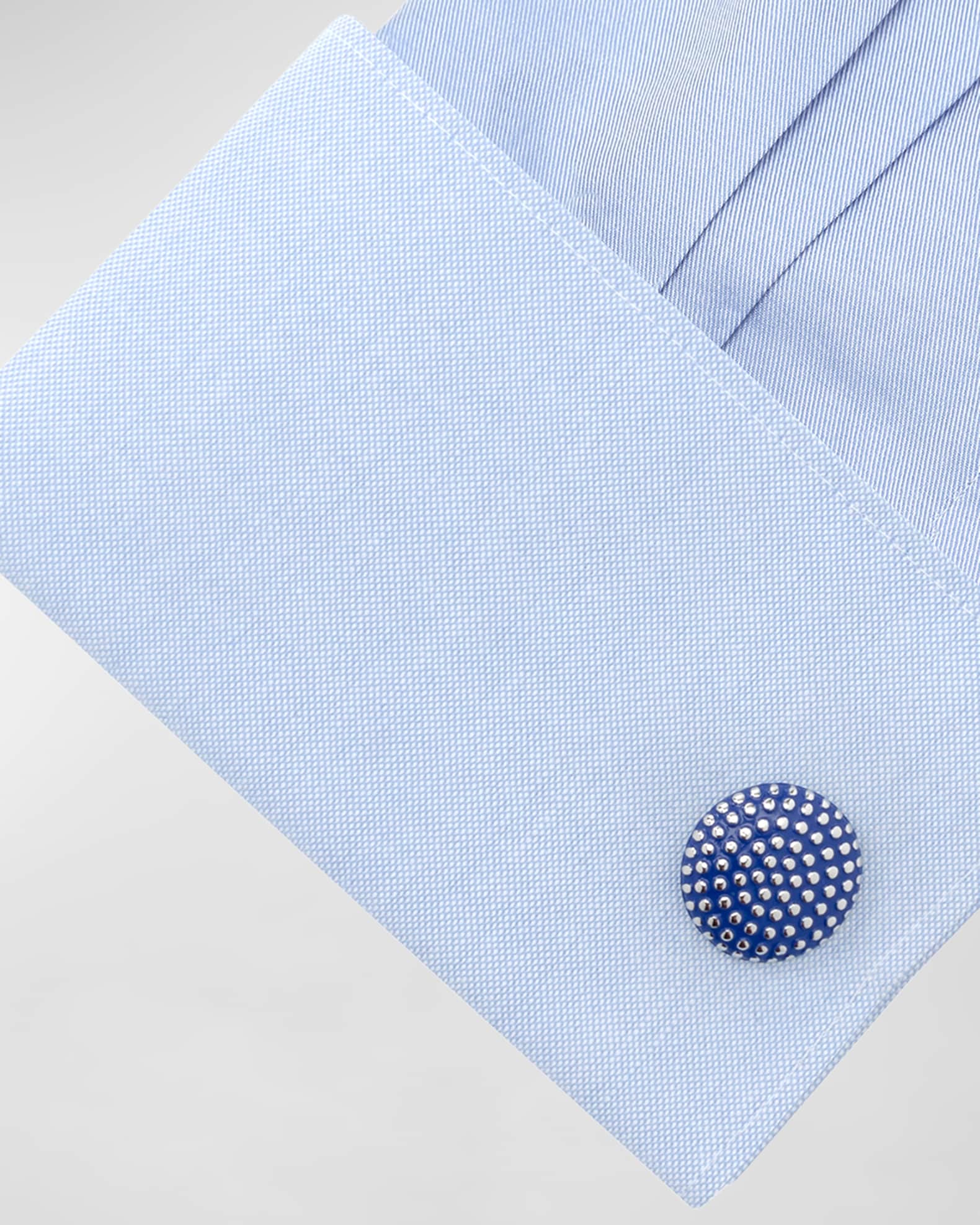 Cufflinks Inc. Men's Circle Dot Texture Enamel Cufflinks Neiman Marcus