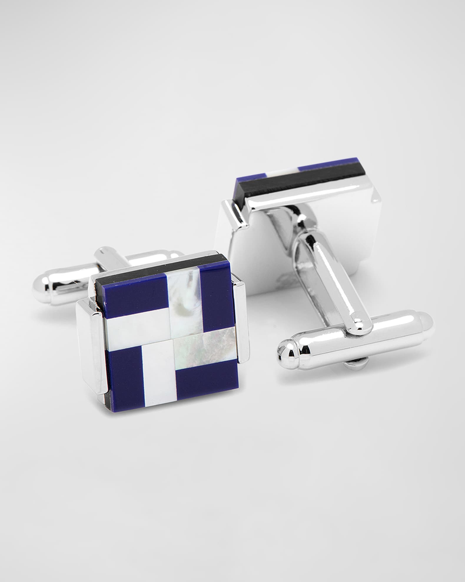 Cufflinks Inc. Men's MotherofPearl and Blue Lapis Windmill Square