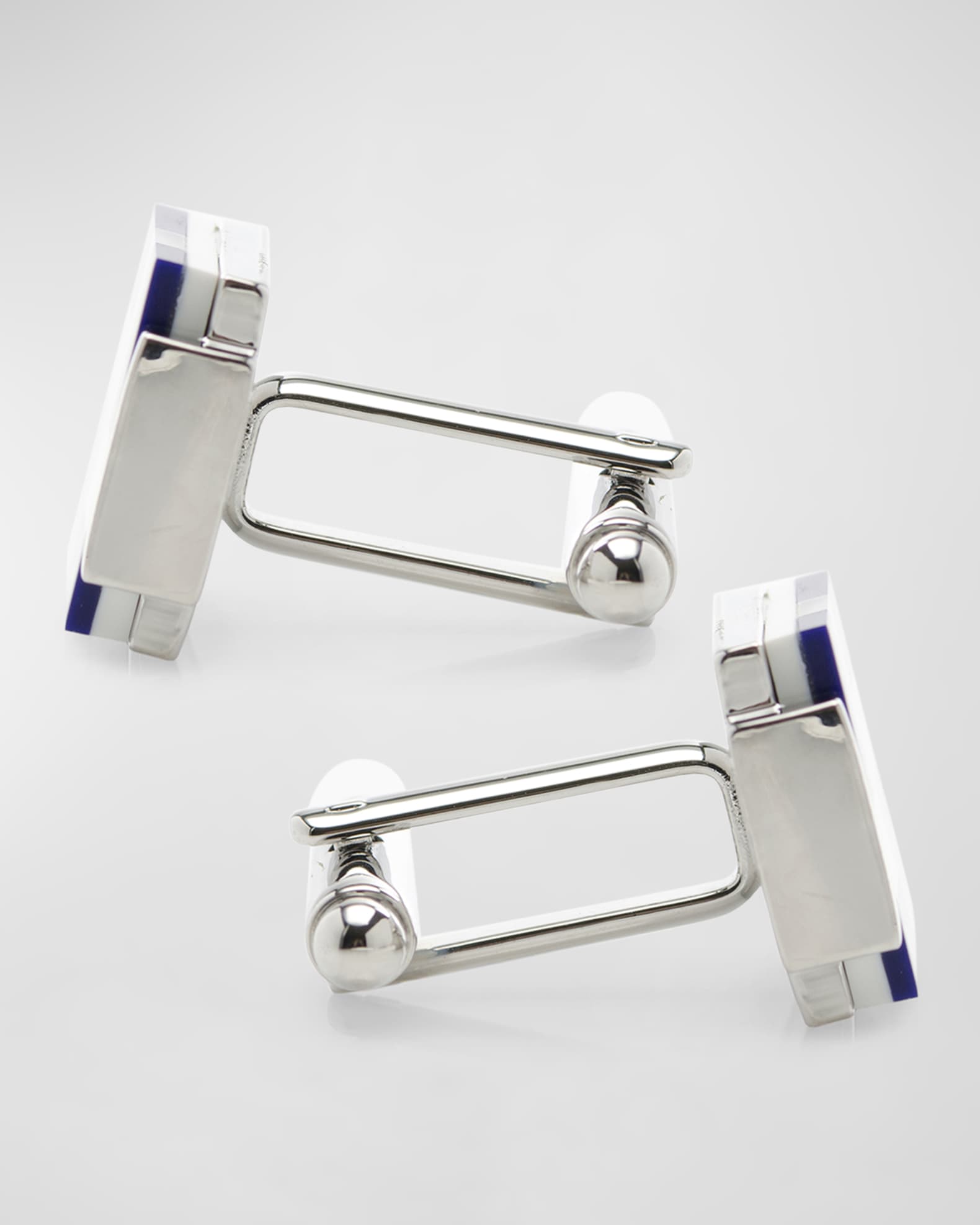 Cufflinks Inc. Men's MotherofPearl and Blue Lapis Windmill Square