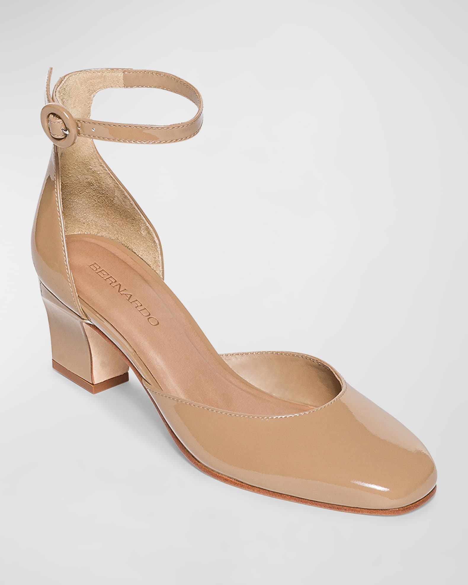 CHELSEA PARIS Womens Silver Strappy Metallic Ankle Strap Padded Remy Square Toe Flare Buckle Leather Heeled main image 1