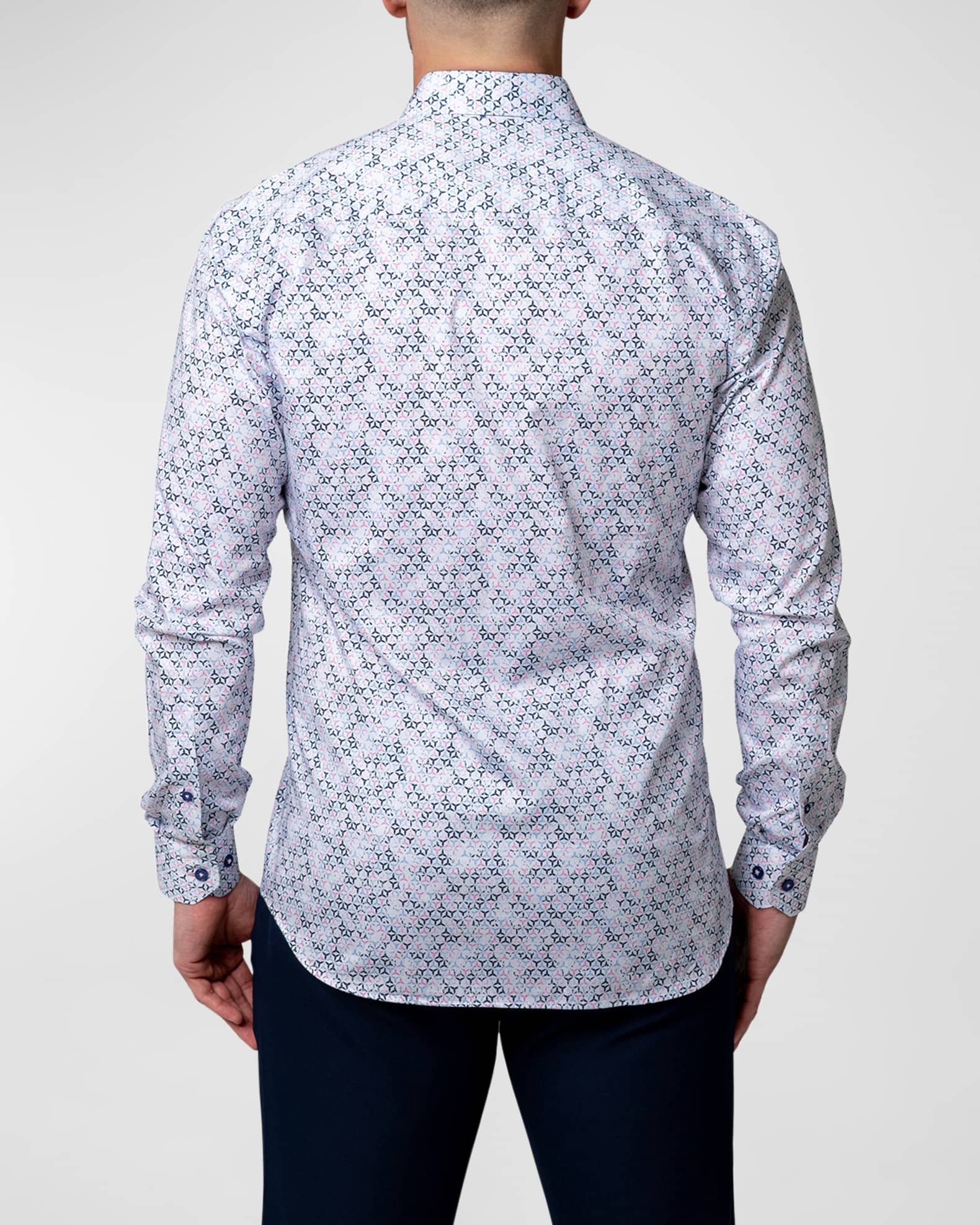 Men's Fibonacci Patterned Sport Shirt 1