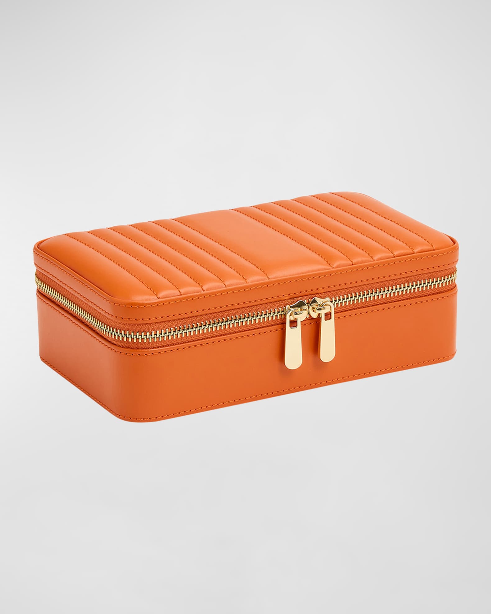 Maria Rectangle Quilted Zip Jewelry Case 1