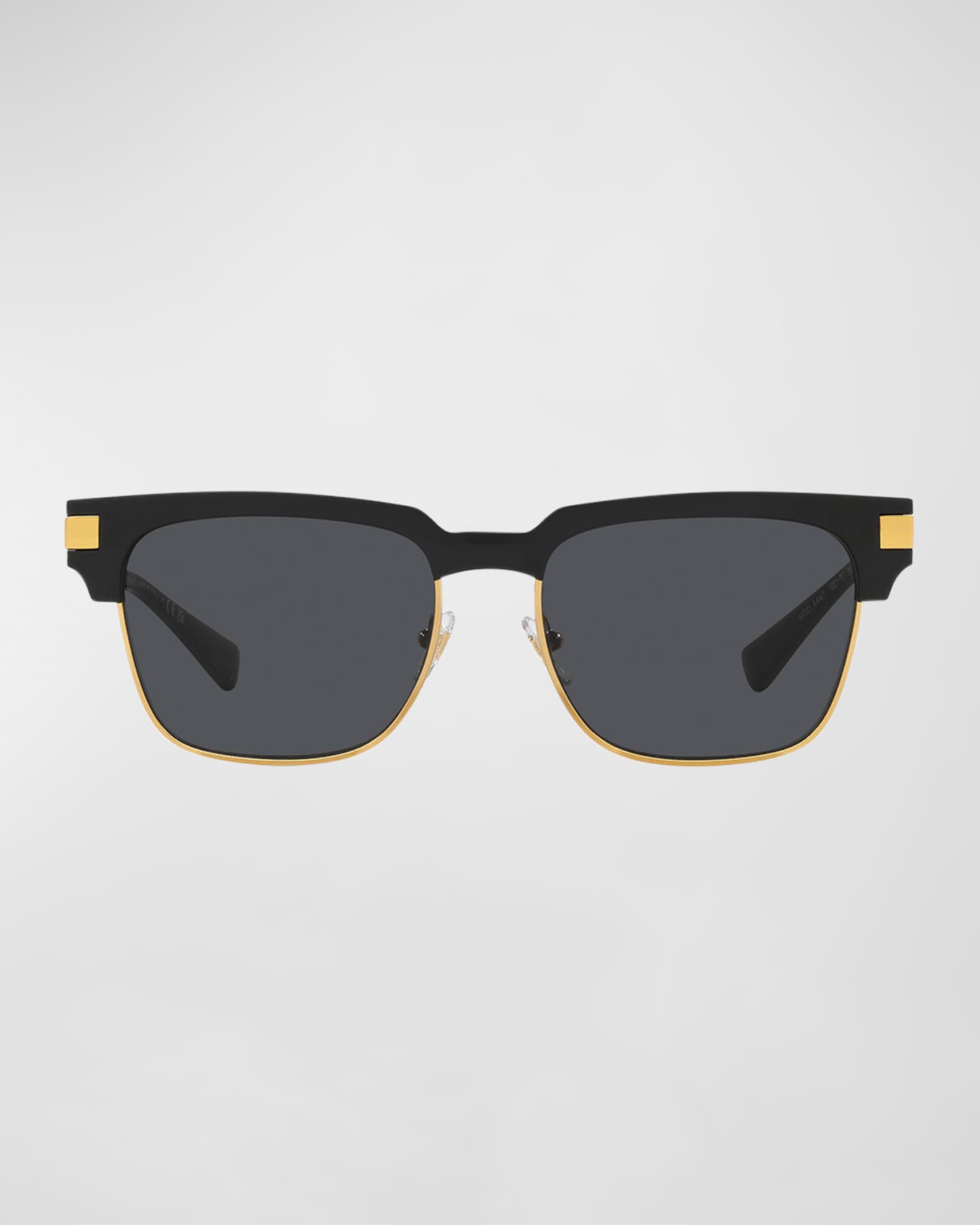 Versace Men s Greca Half Rim Square Sunglasses Neiman Marcus
