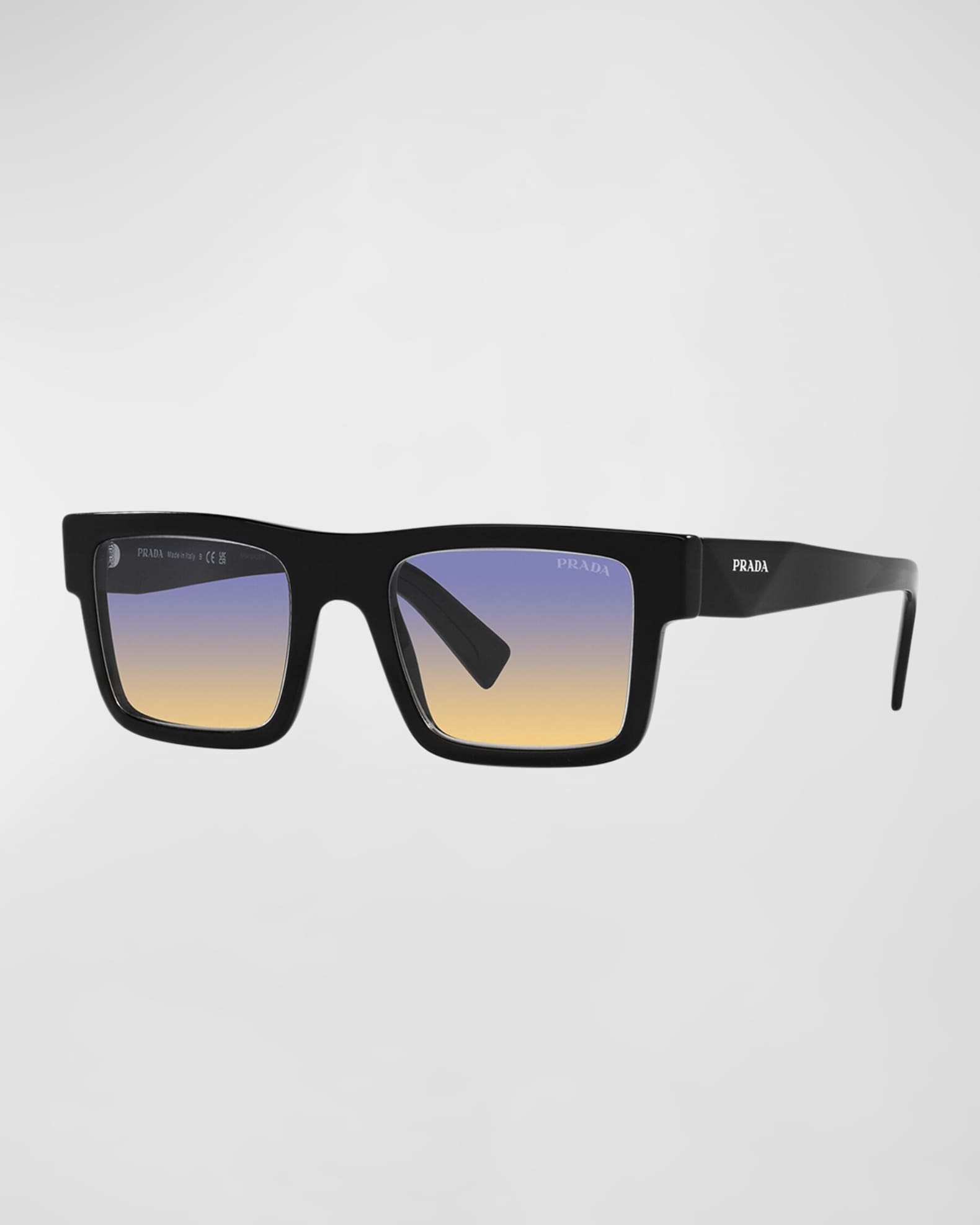 Prada Men's Square Acetate Sunglasses | Neiman Marcus