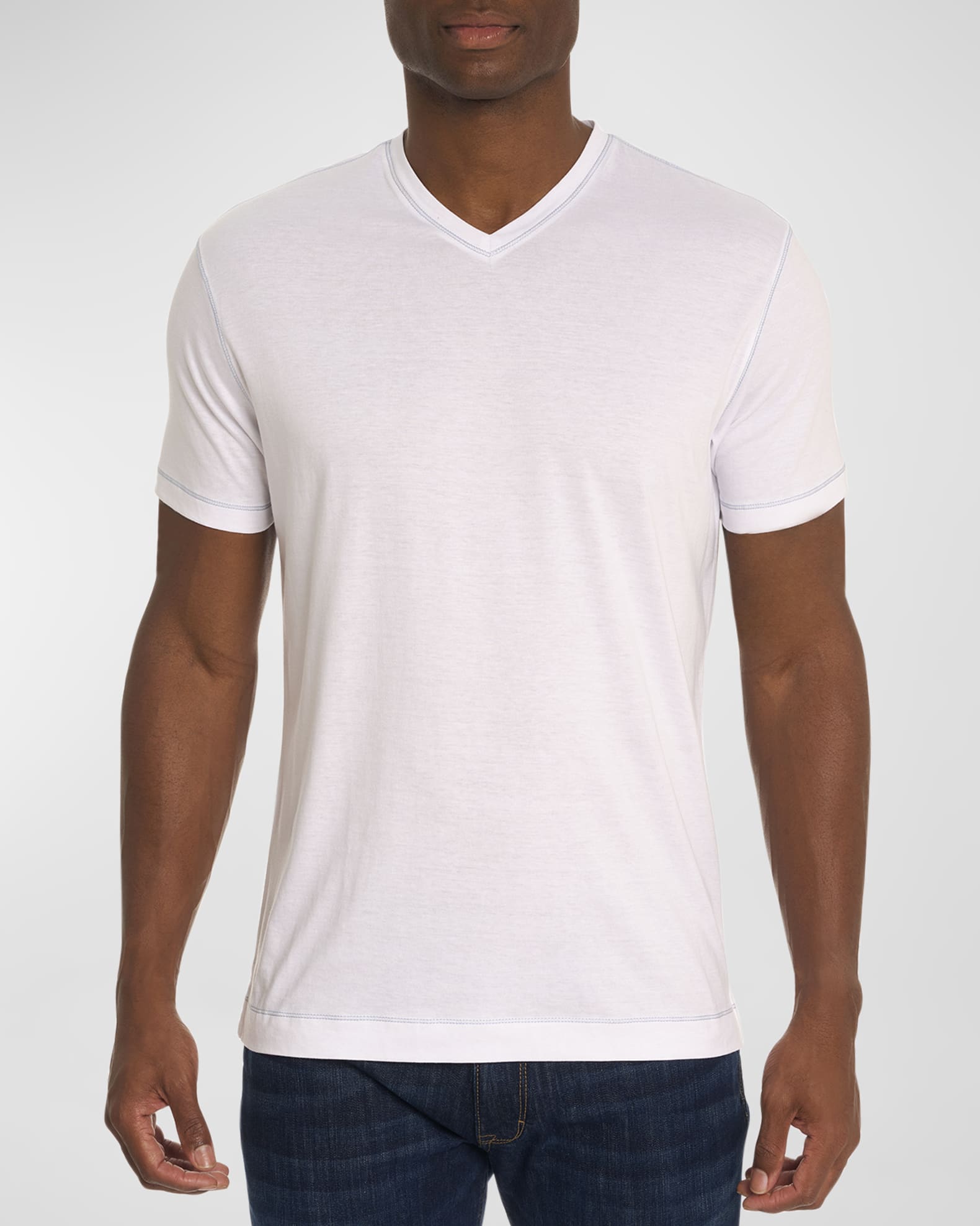 Robert Graham Men's Eastwood V-Neck T-Shirt | Neiman Marcus