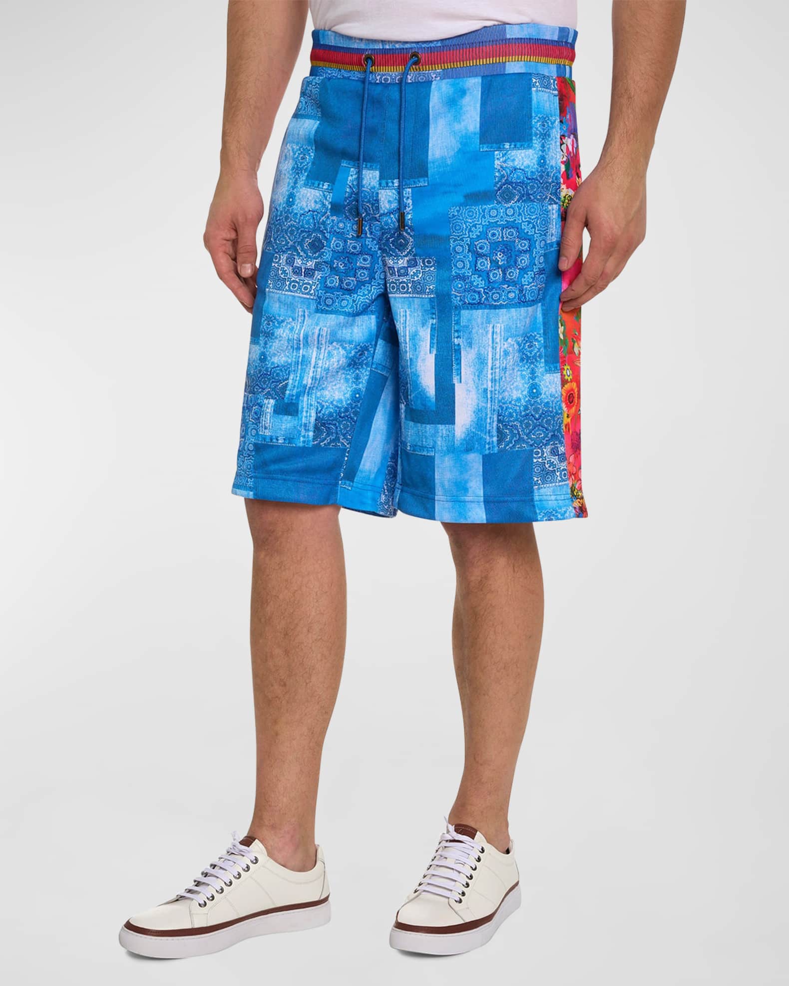 Robert Graham Men's Out With A Bang Printed Knit Shorts | Neiman Marcus