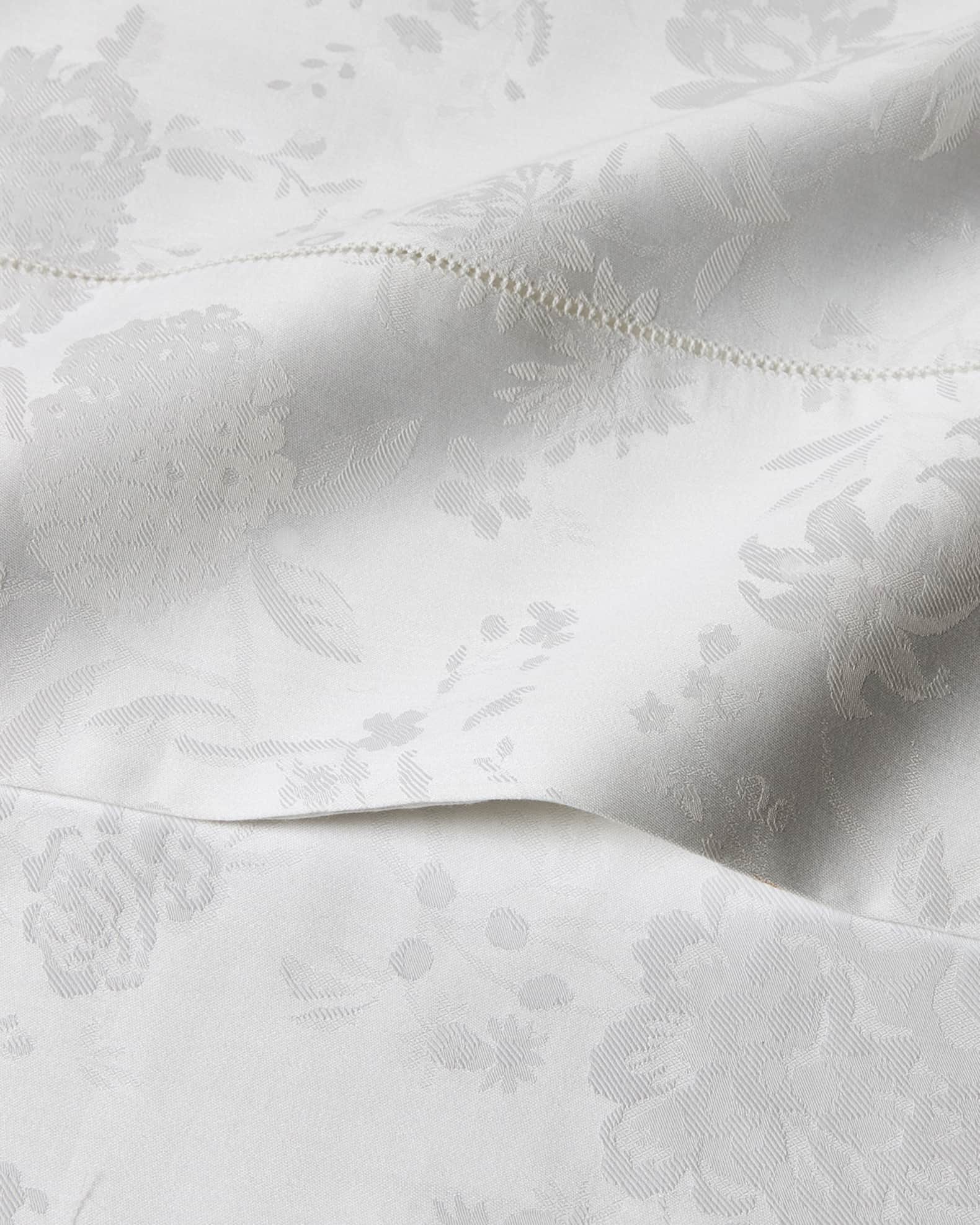 Organic Cotton Bethany Jacquard Flat Sheet 1
