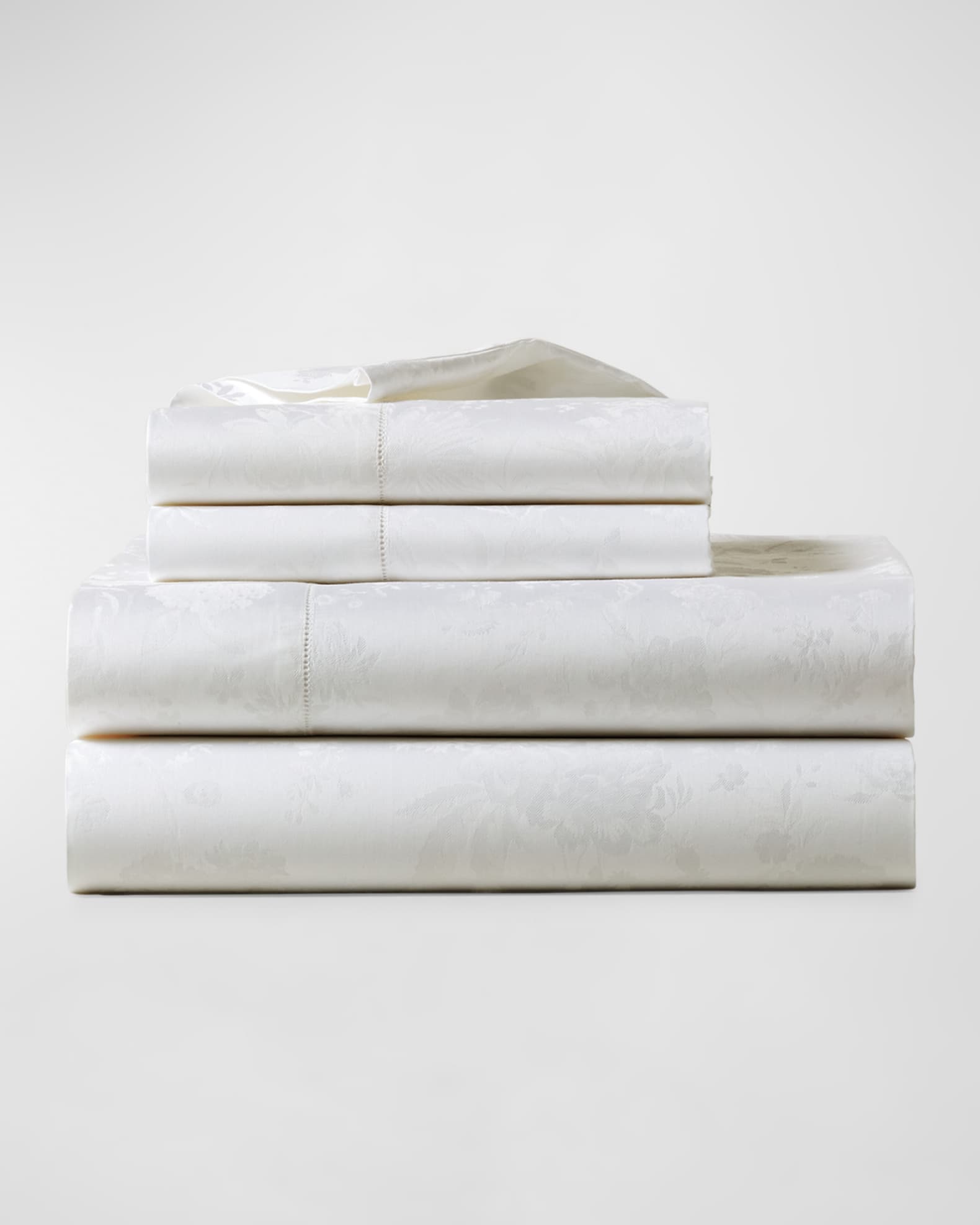 Bethany Jacquard Organic Cotton Queen Fitted Sheet  0