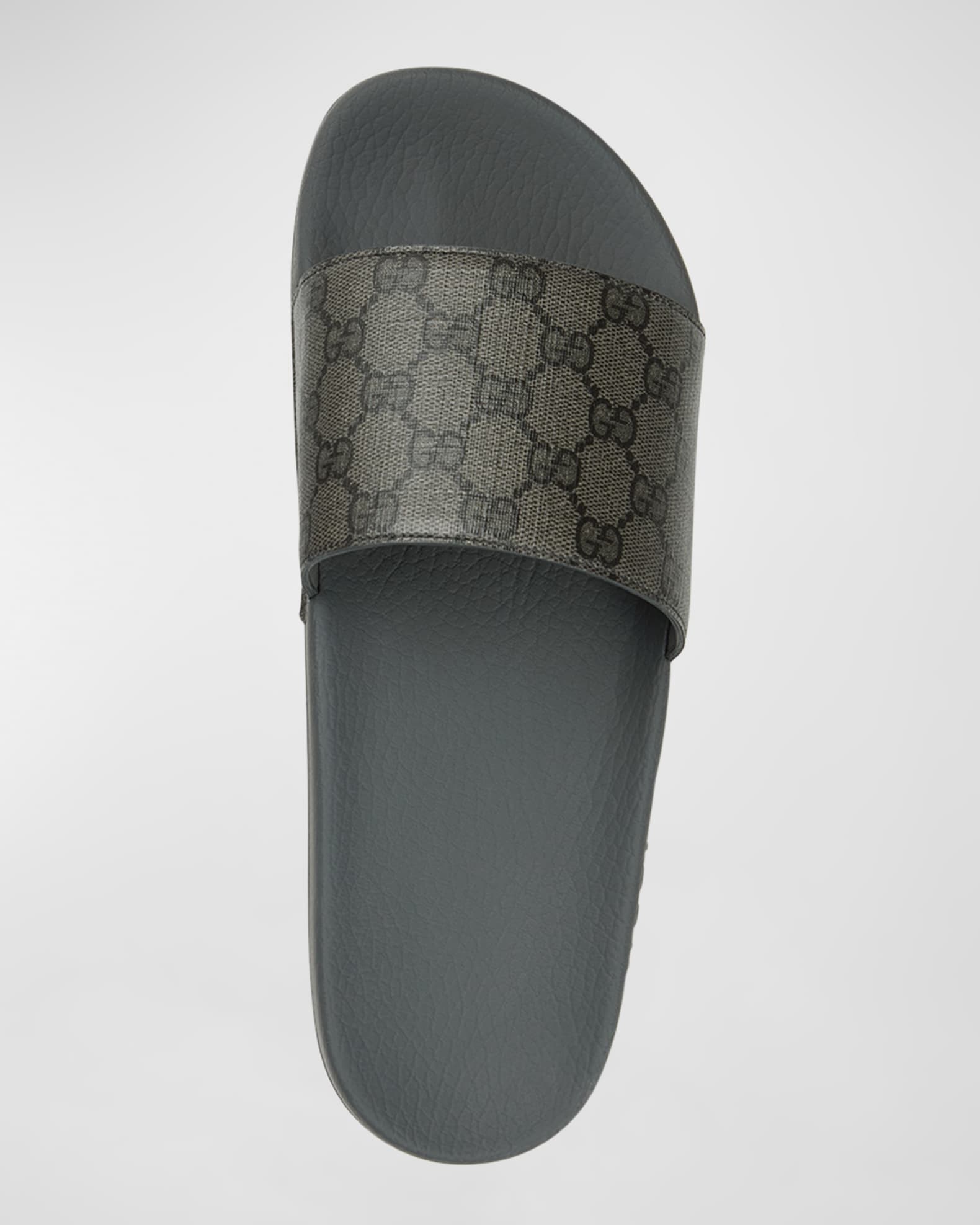 Gucci canvas slides shop