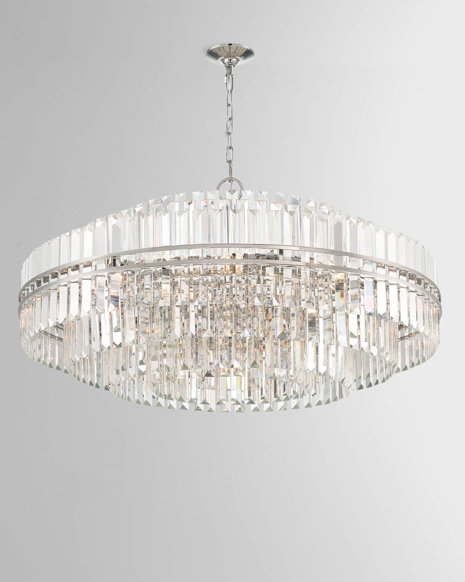Crystorama Hayes 32 Light Polished Nickel Chandelier