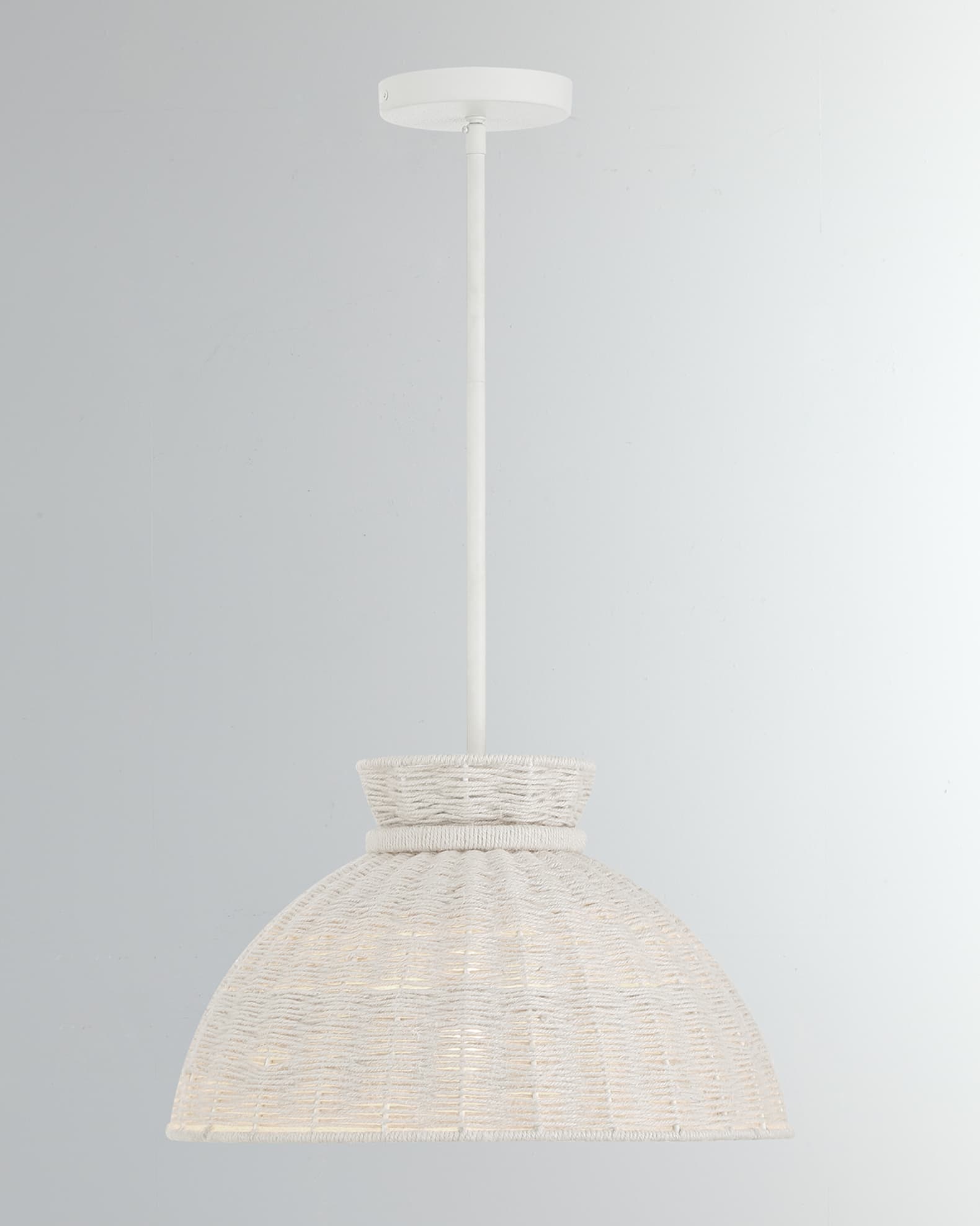 Reese 1-Light Matte White Pendant, 16" 0