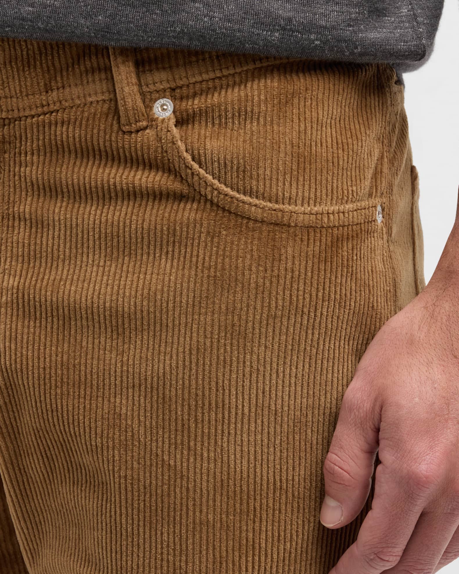 Men's Cotton-Cashmere Corduroy 5-Pocket Pants