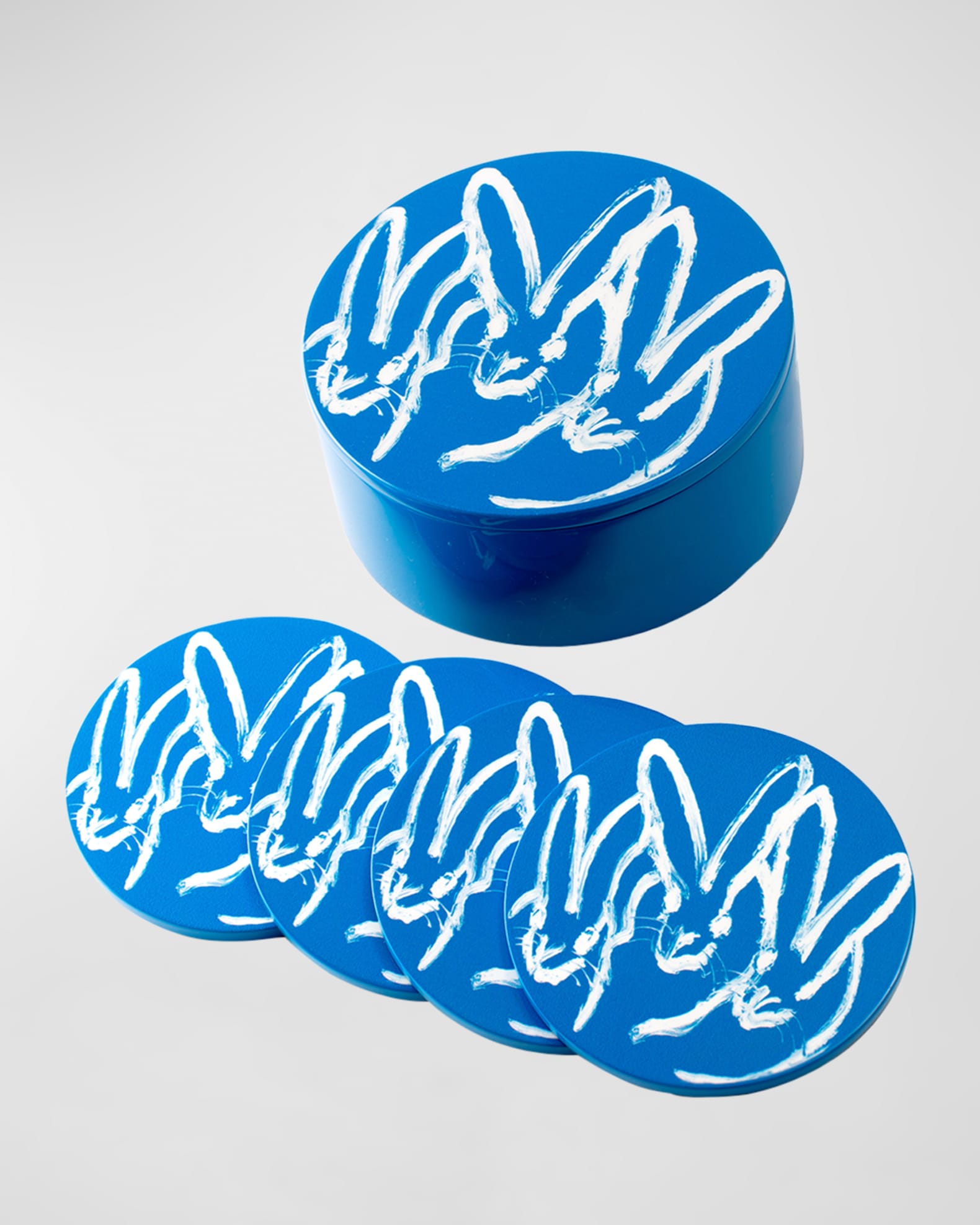 Blue Bunny Coaster Box, Set of 4 0