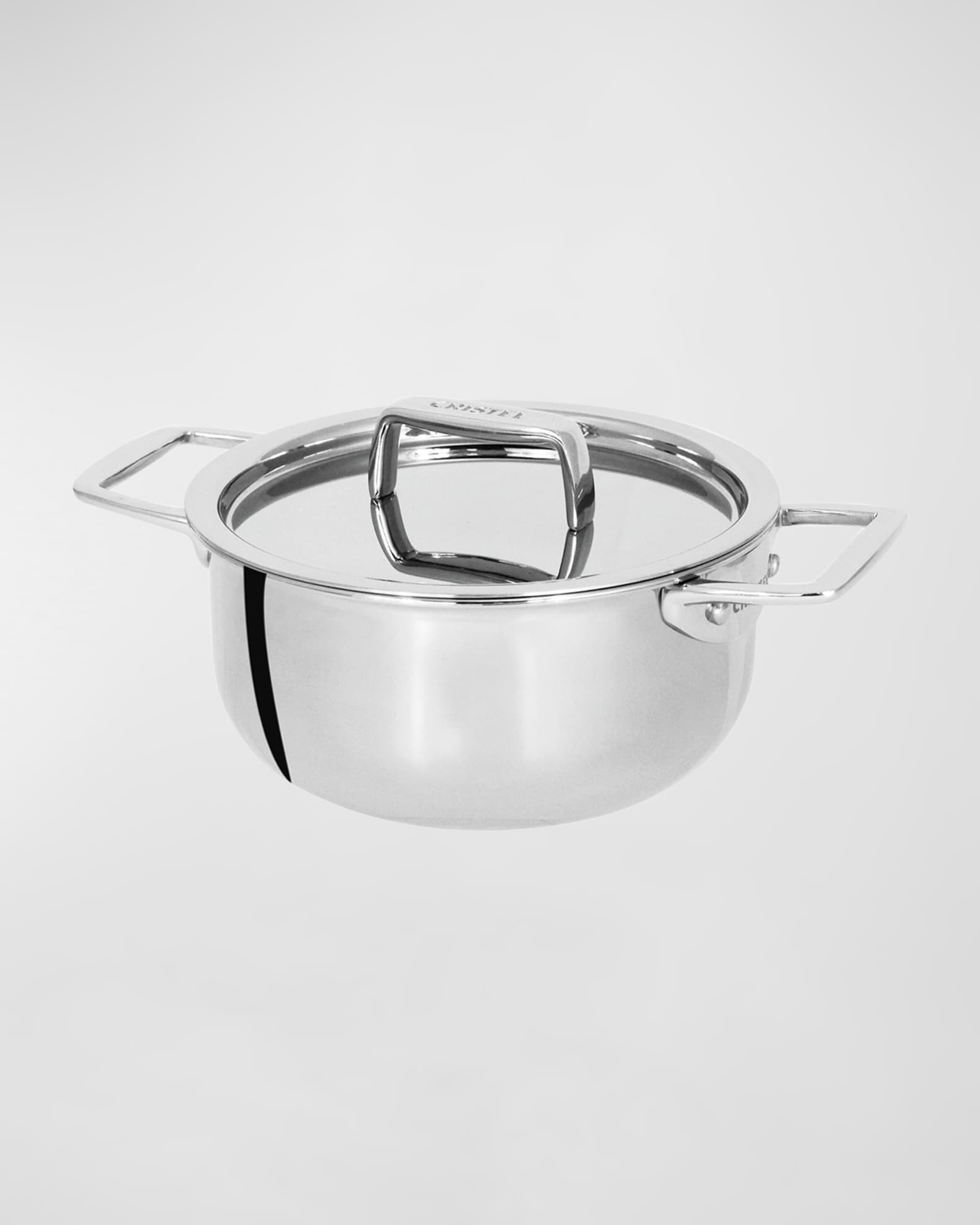 Castel Pro Mini Fixed-Handle Stewpan with Lid, 0.7 Qt 0
