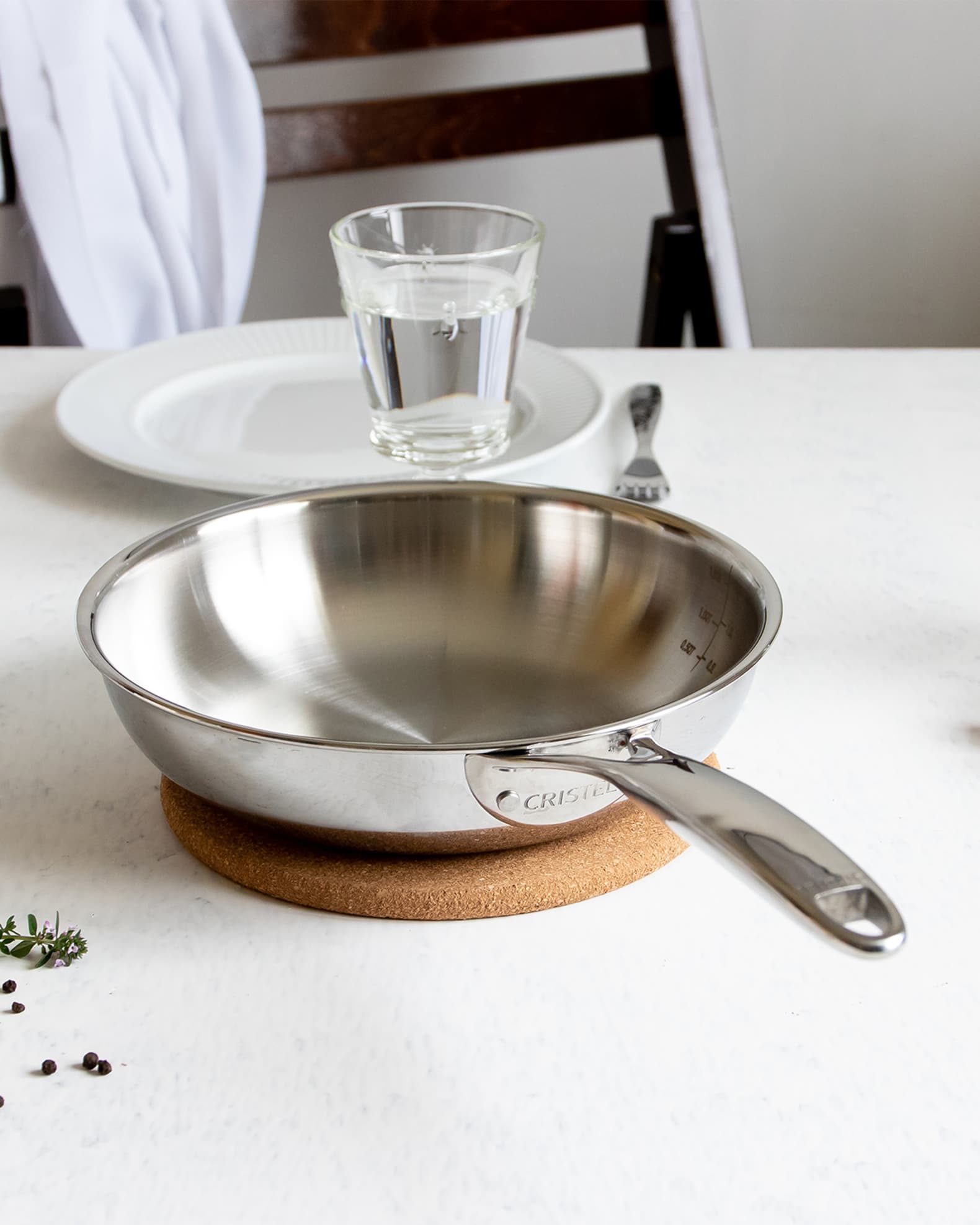 Castel Pro Ultraply 2-Piece Stainless Steel Frying Pan Set 1