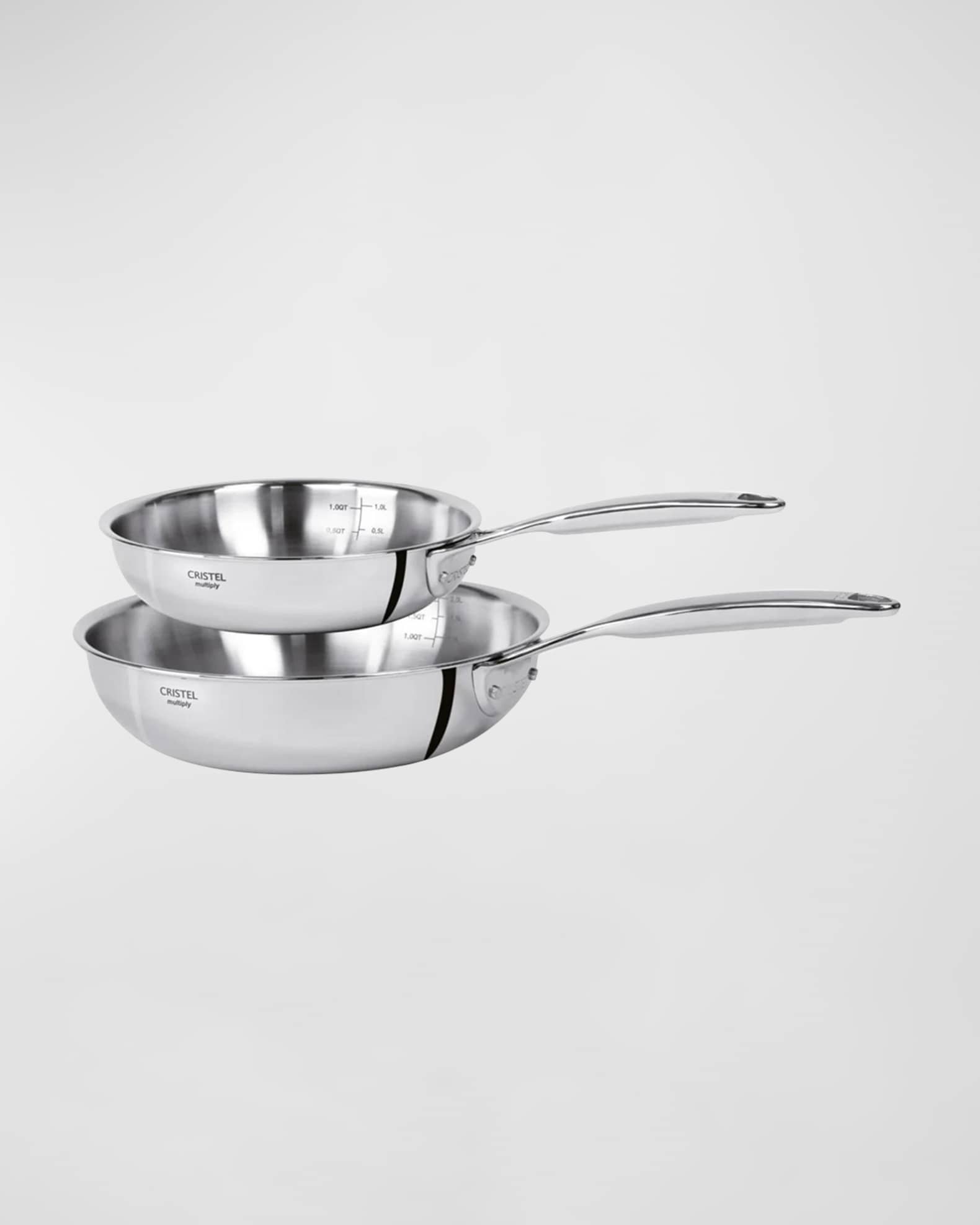 Cristel Strate 15-Piece Cookware Set, Silver