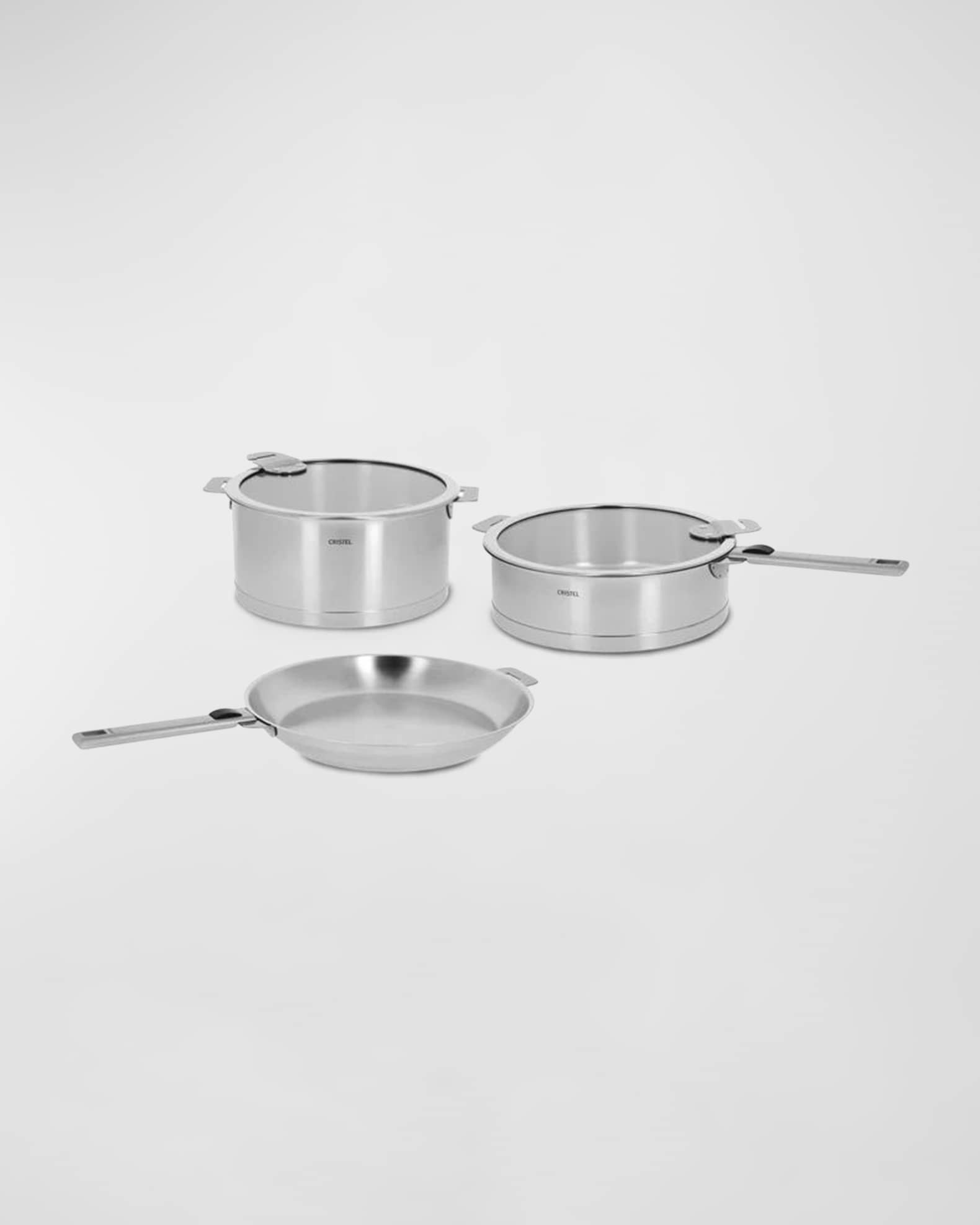 Cristel Multiply Casteline Stainless Steel Saucepan with Lid 3.5 qt