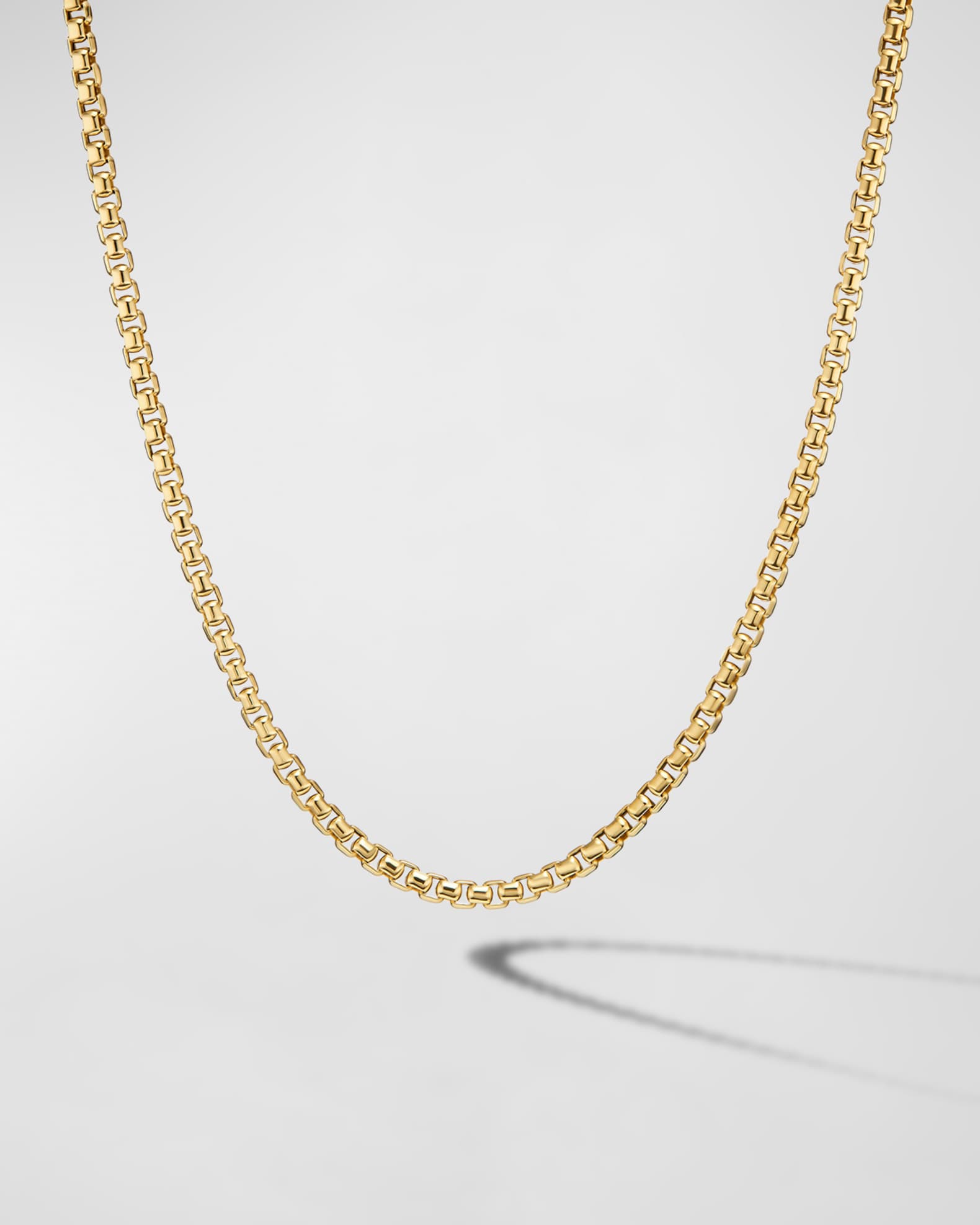 Men's Box Chain Necklaces in 18K Yellow Gold Neiman Marcus