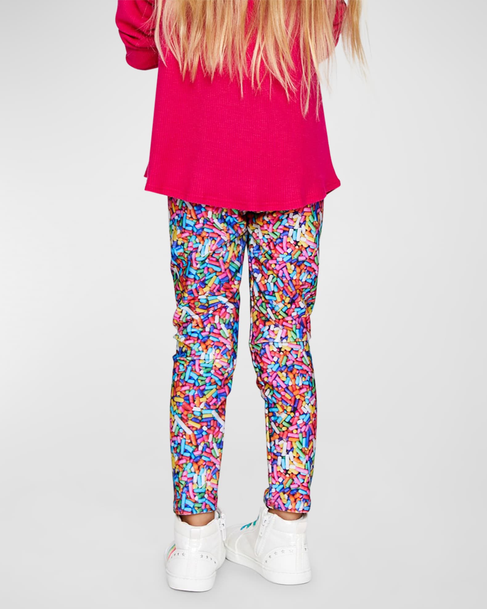 Girl's Rainbow Sprinkles Leggings Neiman Marcus