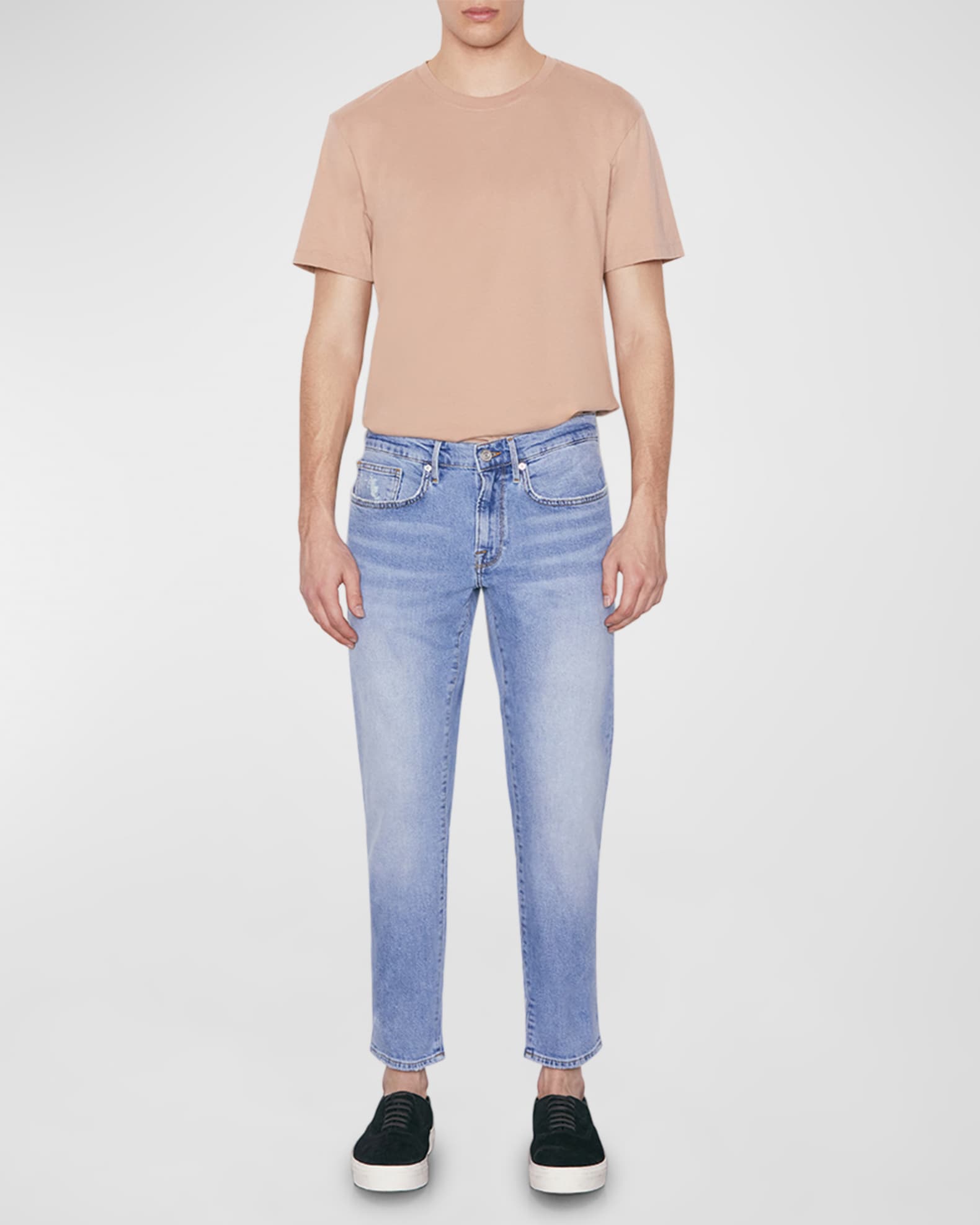 Men's cropped jeans hot sale