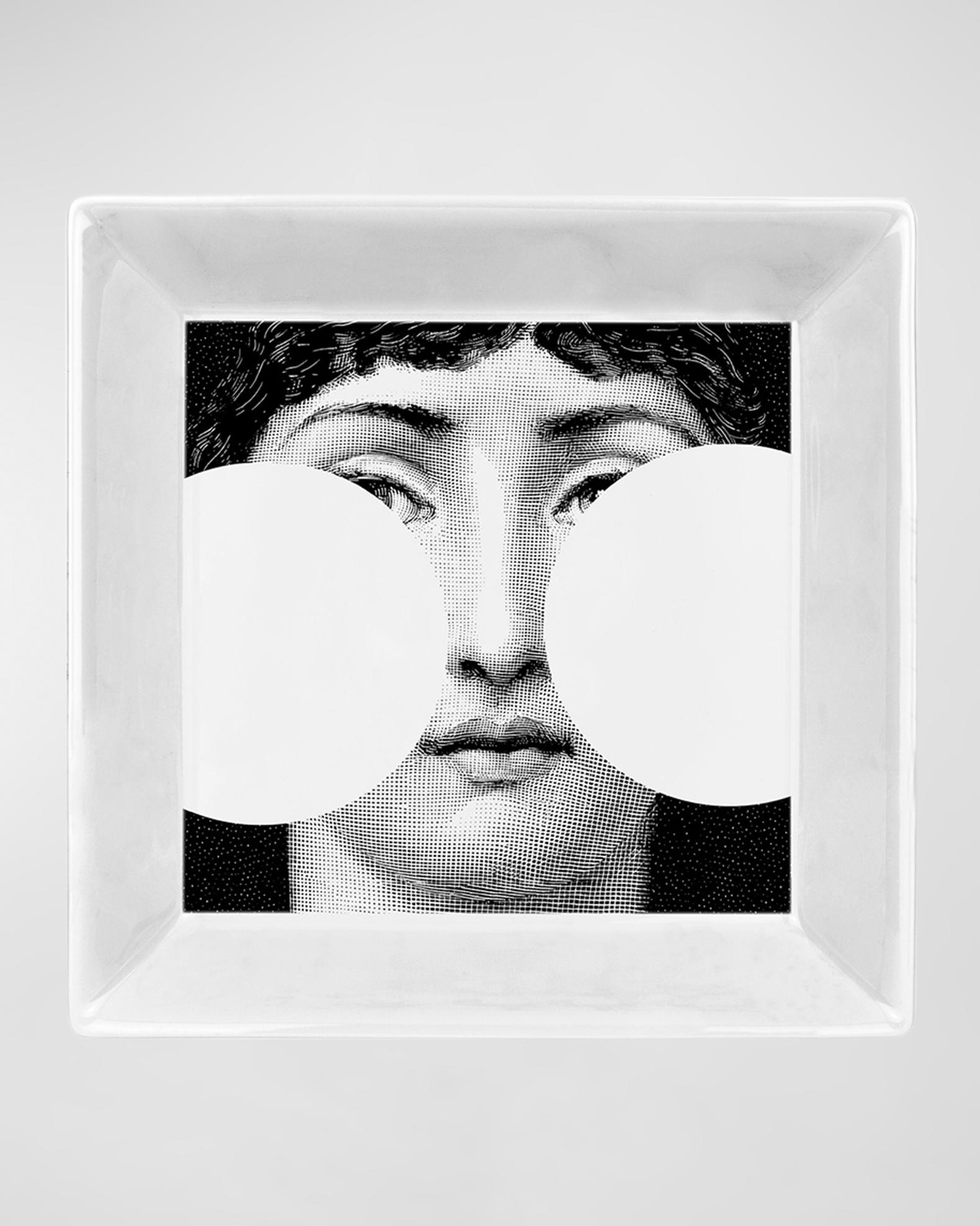 Fornasetti Square Plate 20 x 20cm - Tema E Variazioni N.149