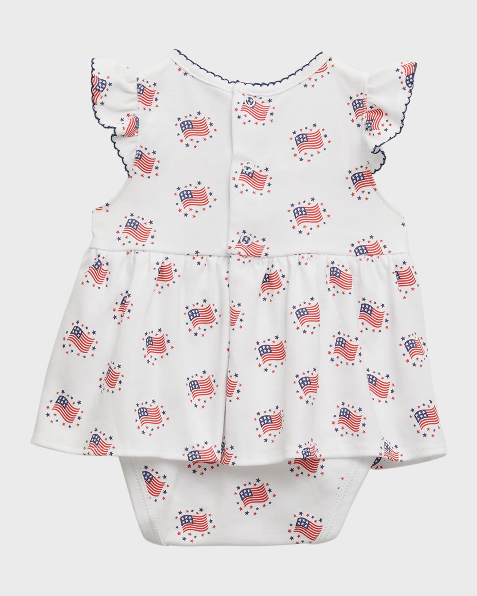 Kissy Kissy Girl's Essence Of America Bodysuit Dress, Size 3M24M