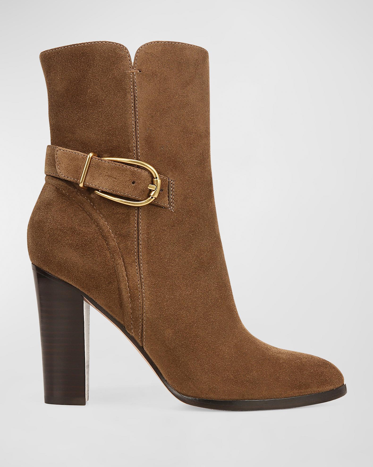 VIV' PODIUM BOOTIES IN BLACK LAMBSKIN