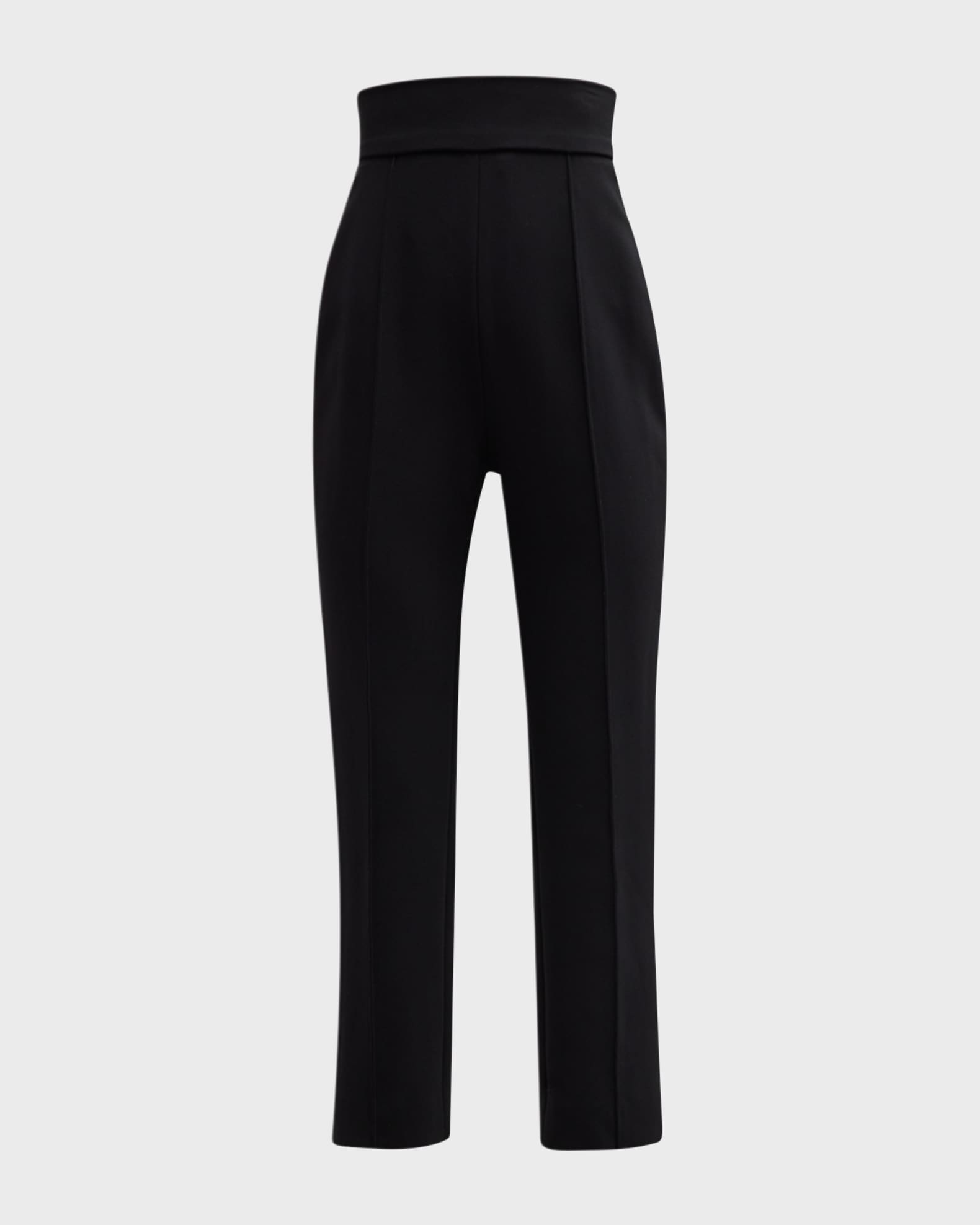 Black Slim Leg Crepe Pants, Pants