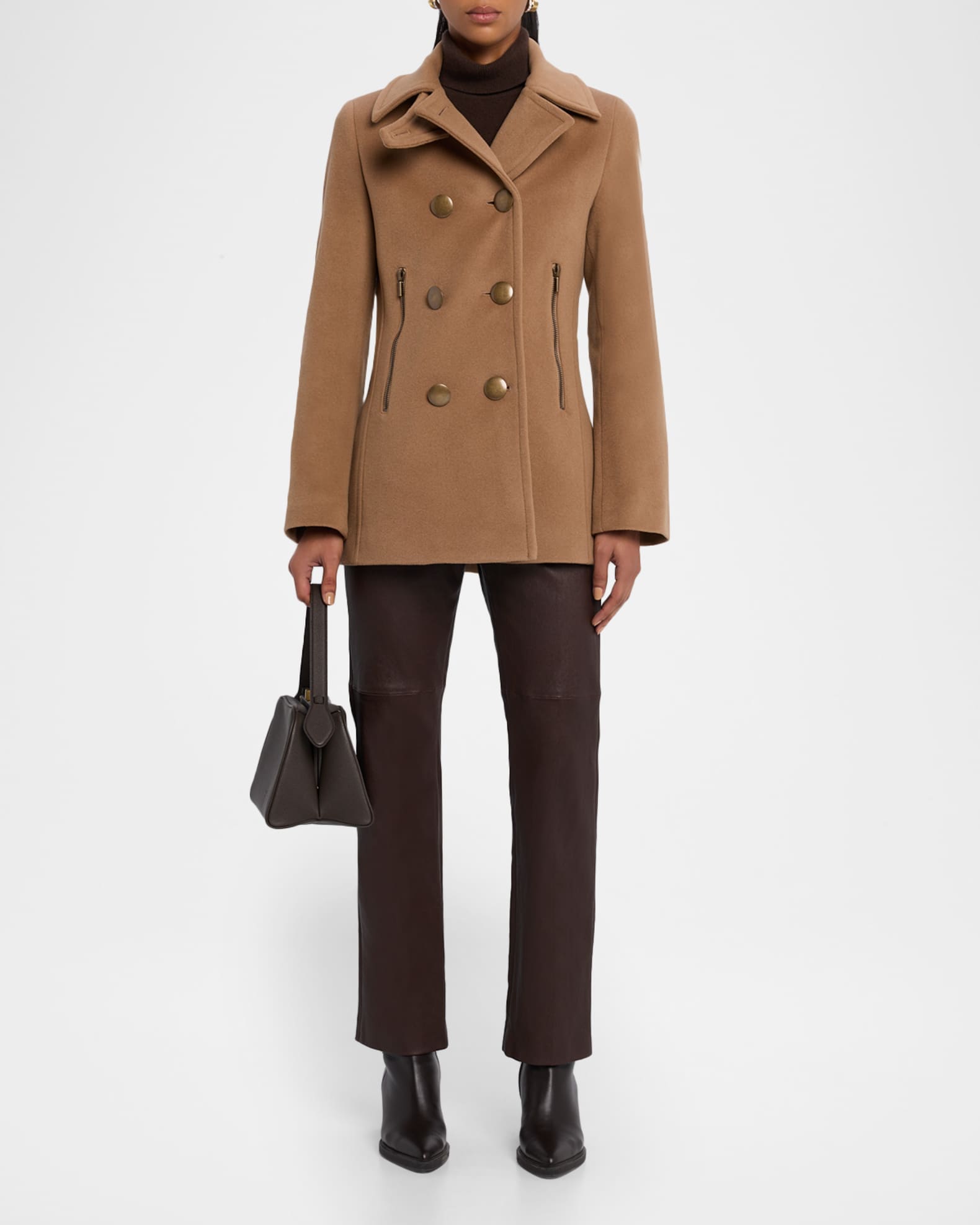 Akris punto Cashmere and Wool-Blend Top Coat | Neiman Marcus