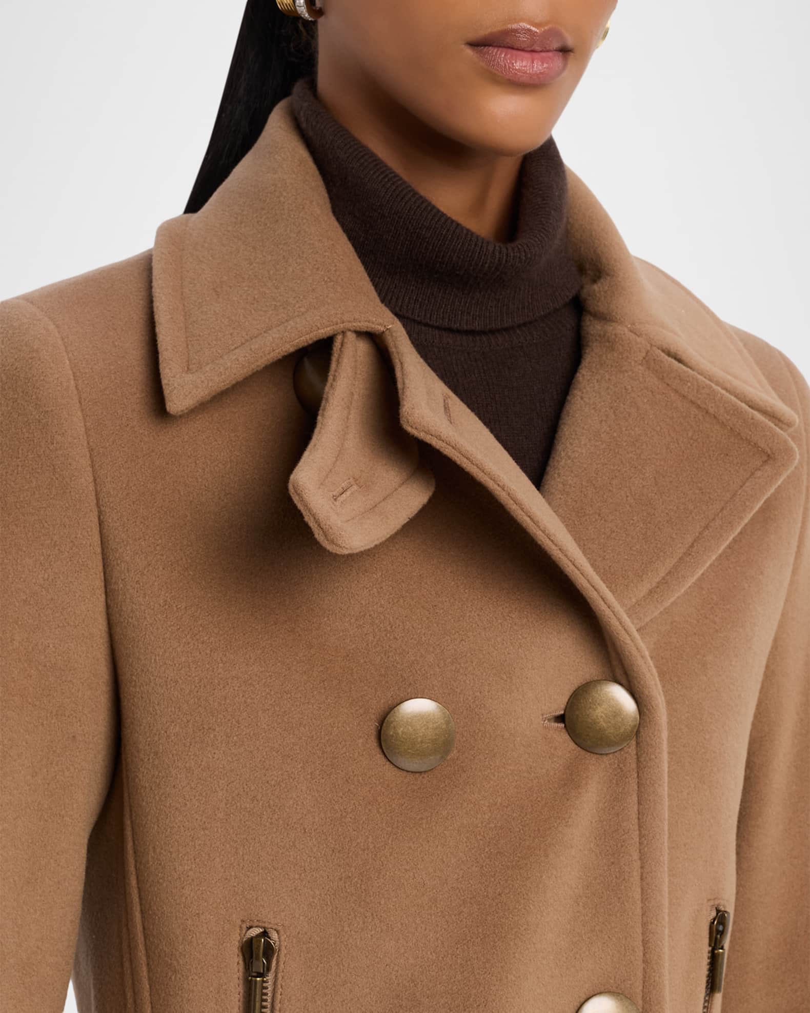 Akris punto Cashmere and Wool-Blend Top Coat | Neiman Marcus