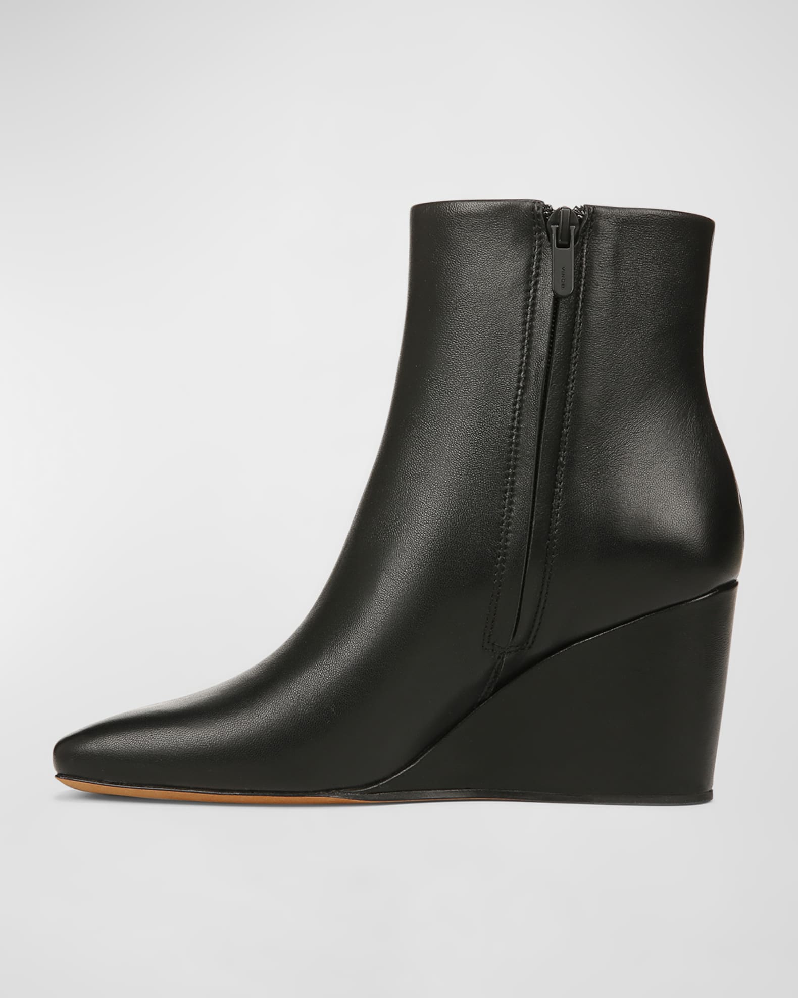 Vince Andy Leather Wedge Ankle Booties | Neiman Marcus