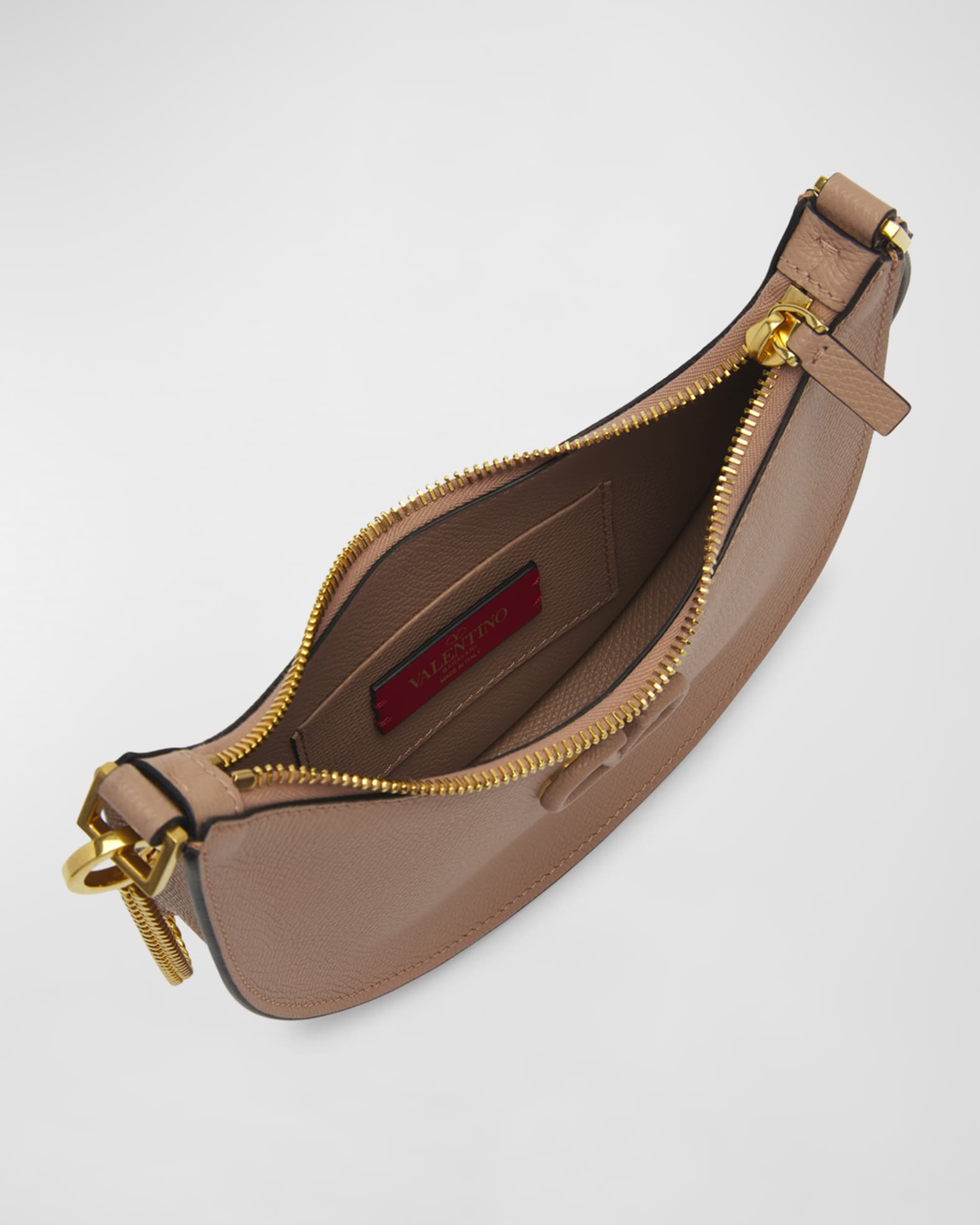 Valentino Garavani VLOGO Mini Leather Hobo Bag | Neiman Marcus