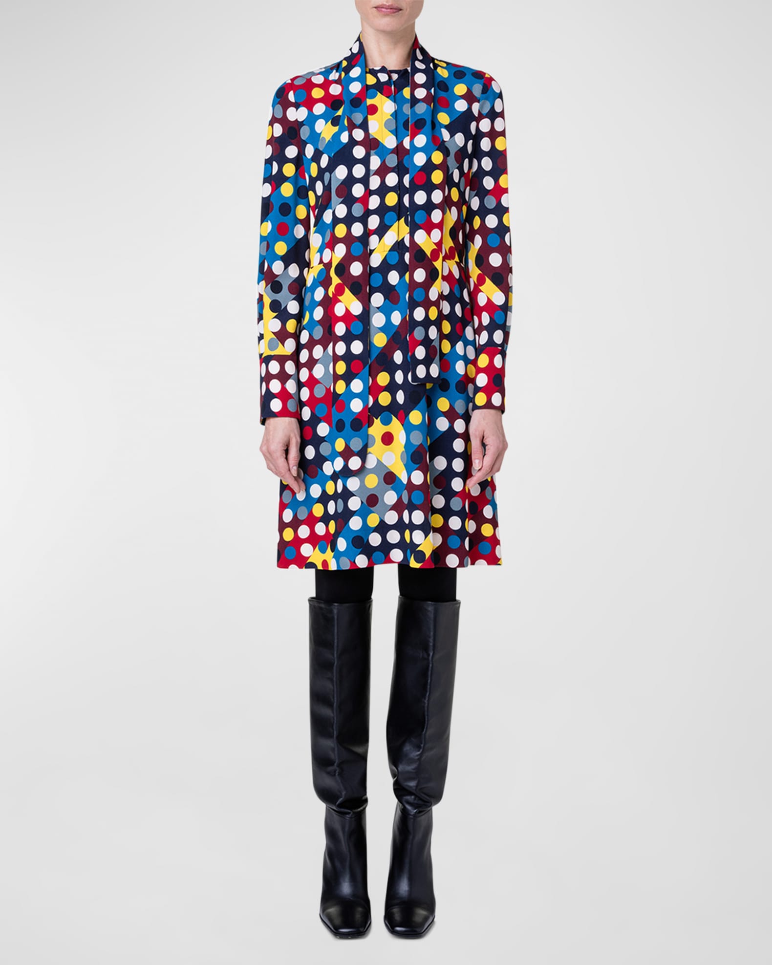 akris punto polka dot dress