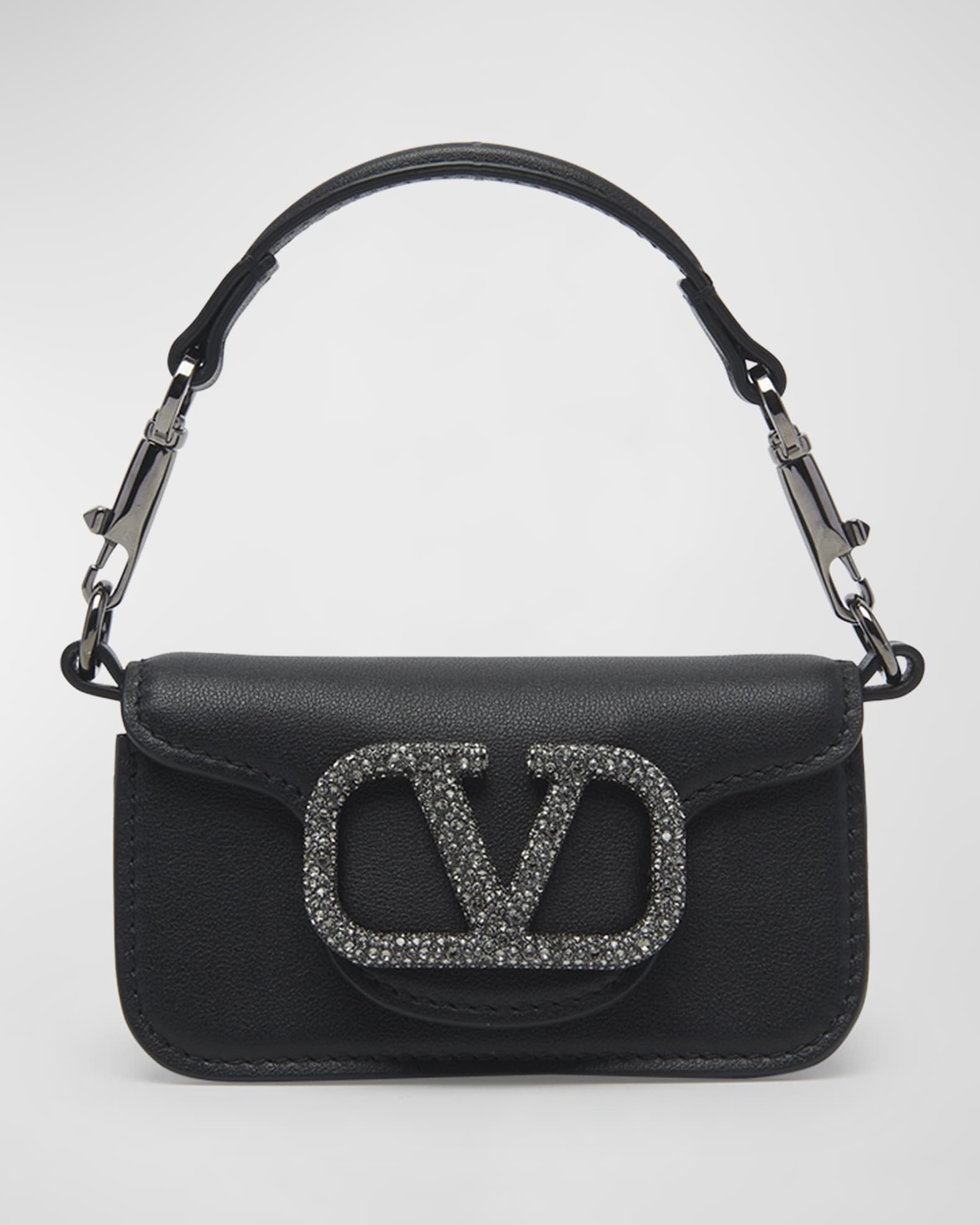 Valentino Loco Small Vlogo Rhinestone Shoulder Bag