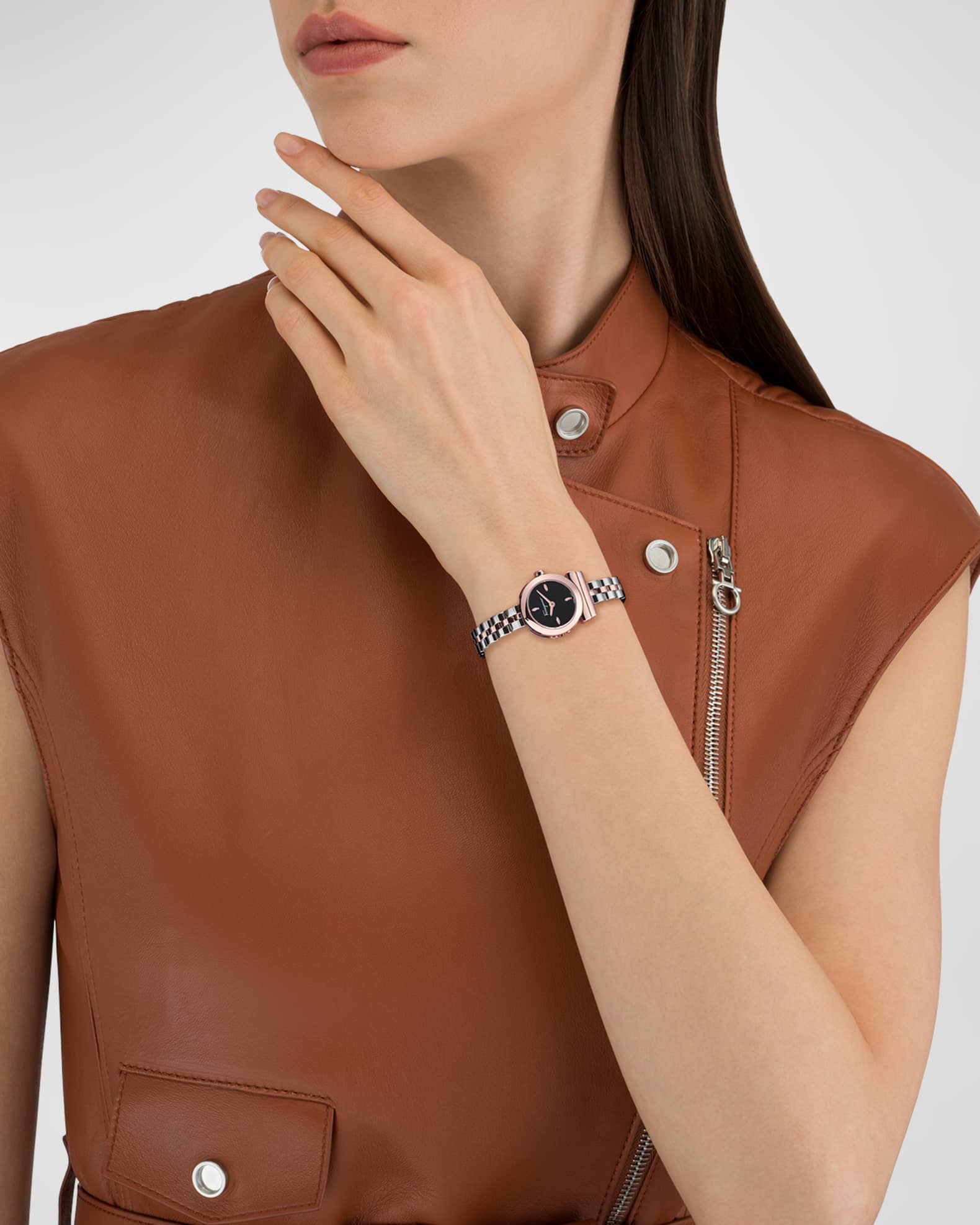 腕時計その他 Ferragamo Gancino Bracelet Watch With Polished Yellow Gold Ferragamo Womens Gancino Watches | Direct Luxury