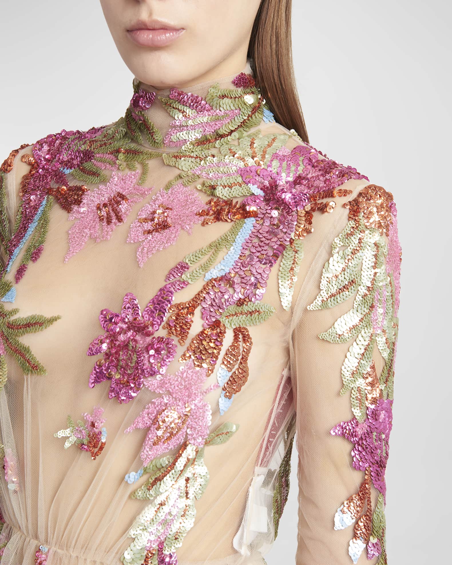 Valentino embroidered tulle clearance gown