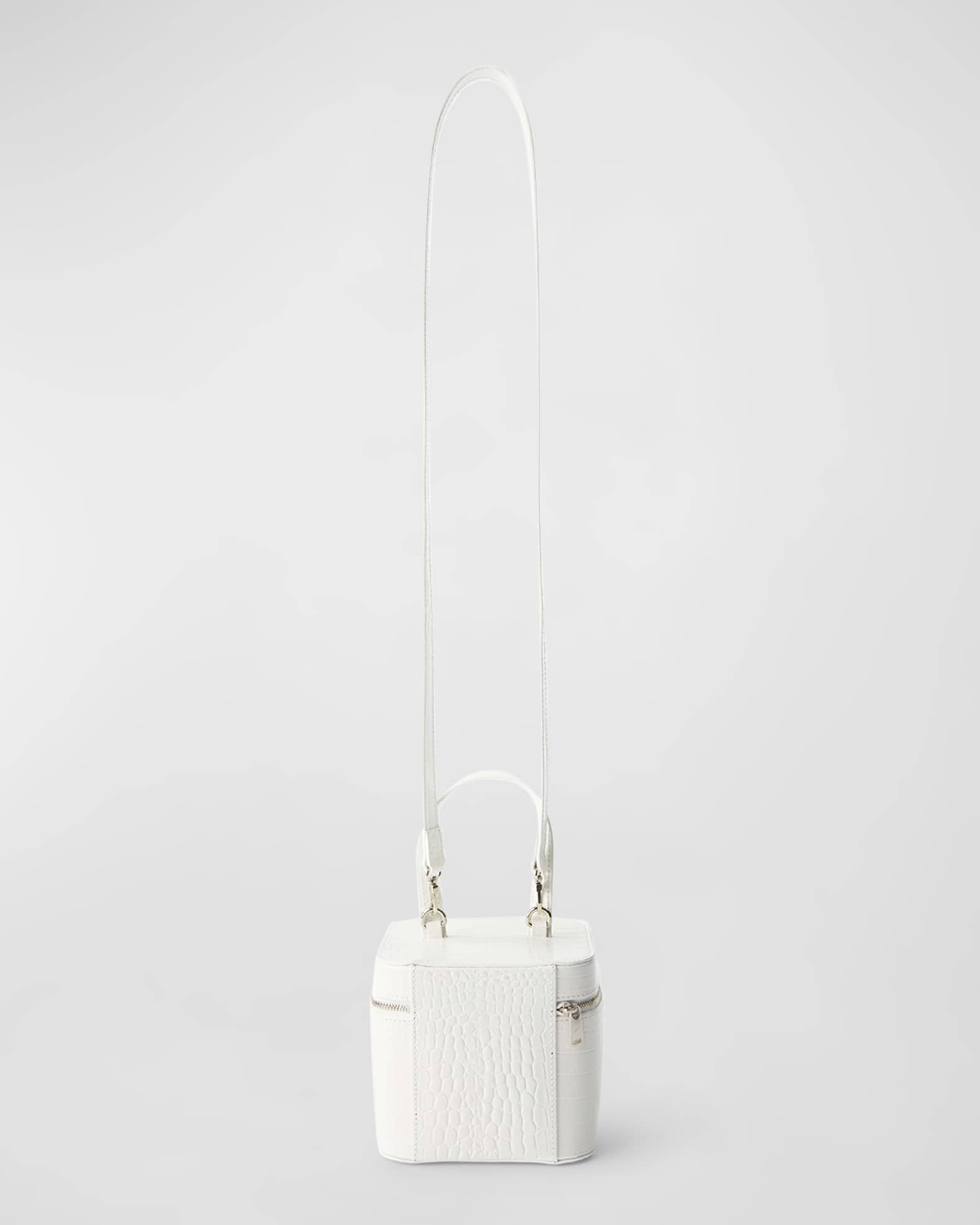 Coperni Box Zip CrocEmbossed TopHandle Bag Neiman Marcus